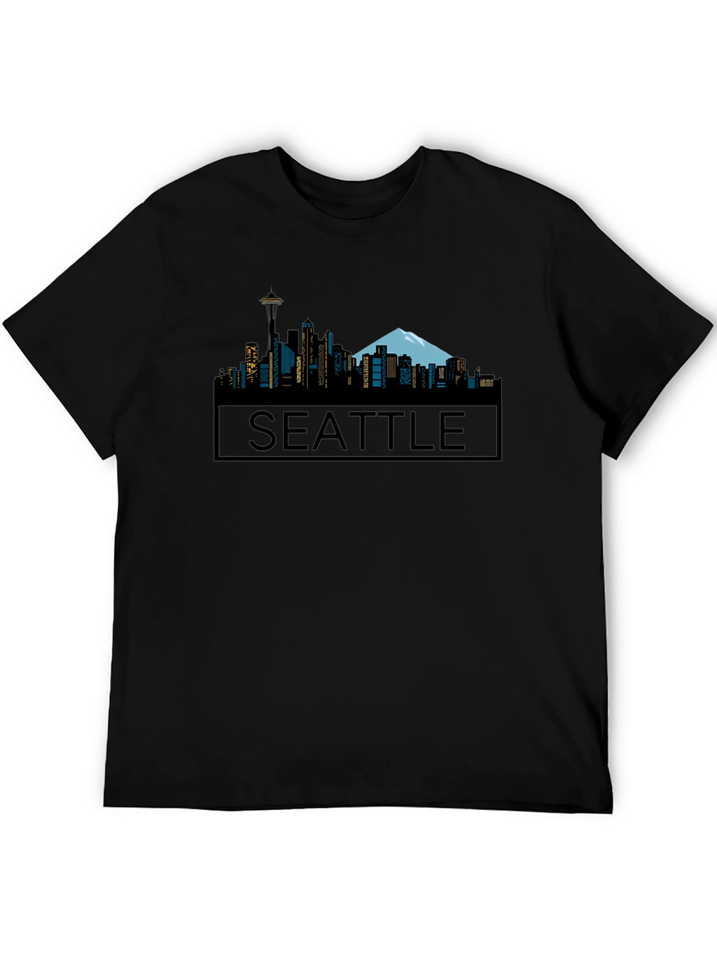 Seattle Skyline Graphic Tee - Black