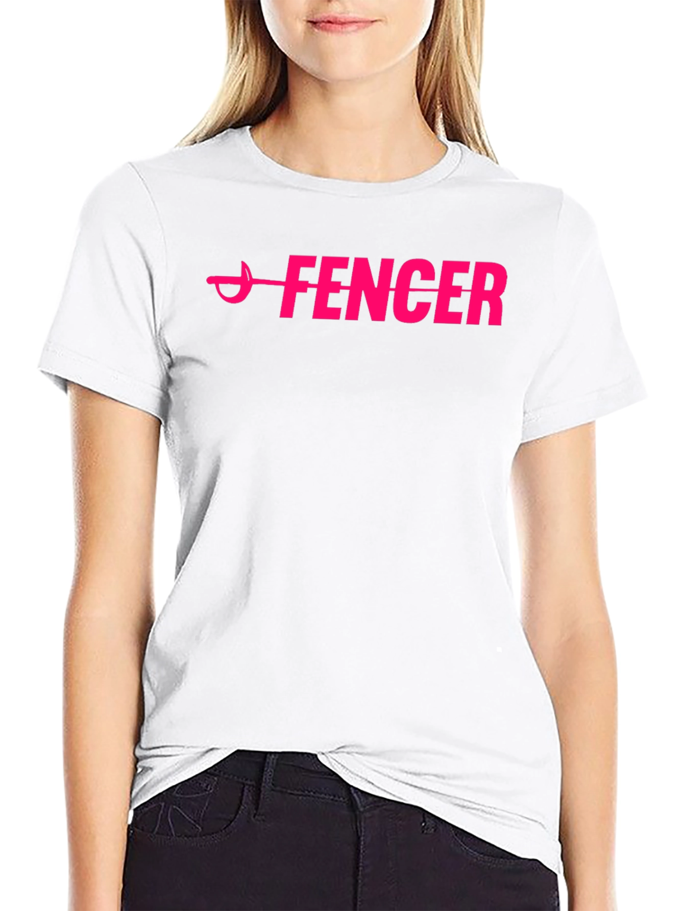 Fencer Sword Graphic Tee - Athletic Fit