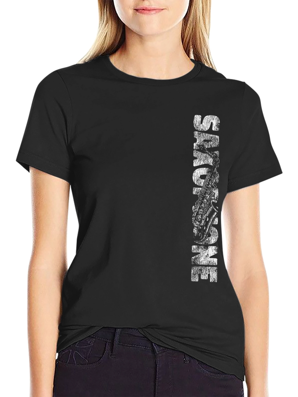 Cool Saxophone Music Lover Black T-Shirt