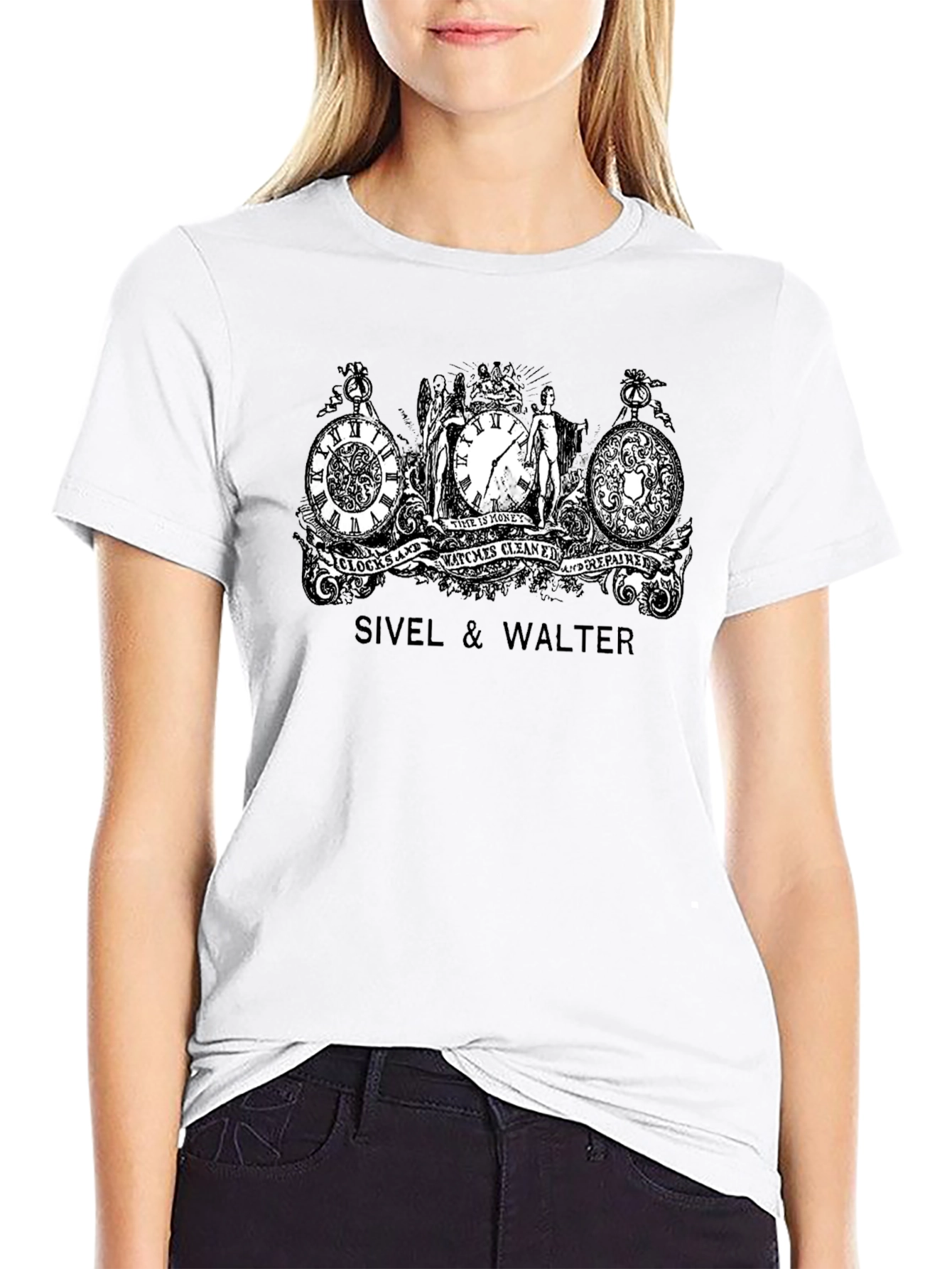 Sivel & Walter Clock Repair Black T-Shirt