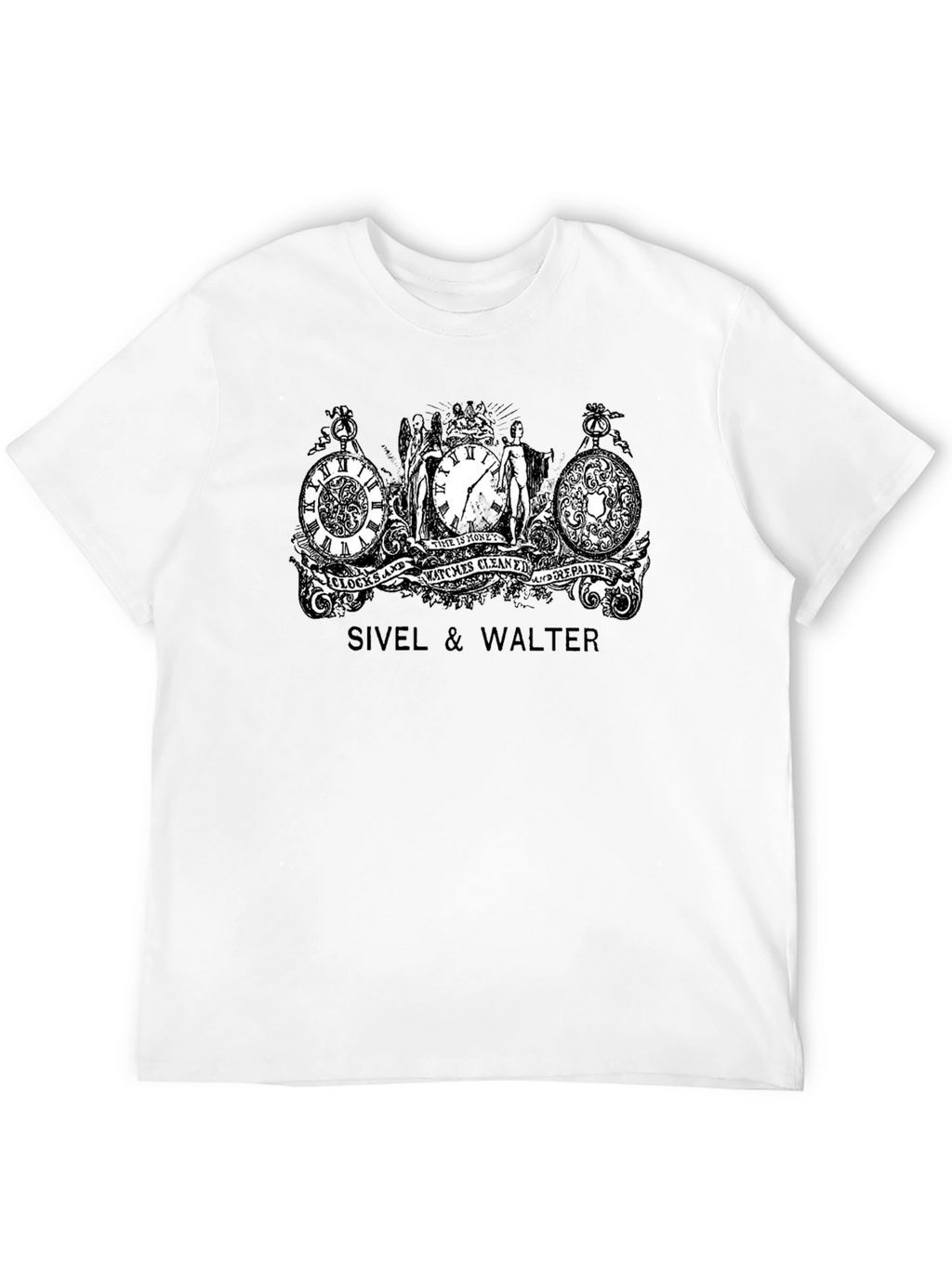Sivel & Walter Clock Repair Black T-Shirt