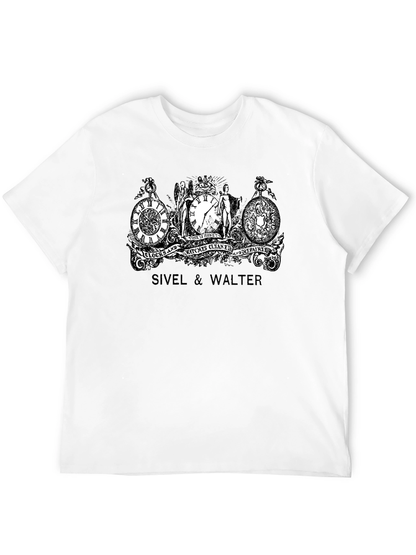 Sivel & Walter Clock Repair Black T-Shirt