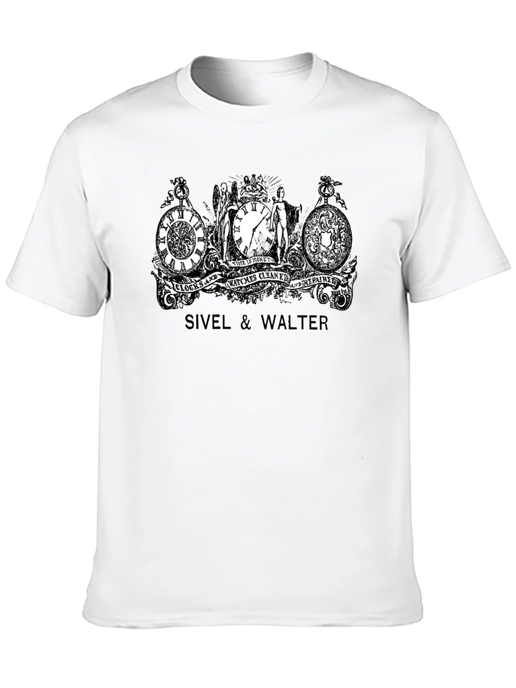 Sivel & Walter Clock Repair Black T-Shirt