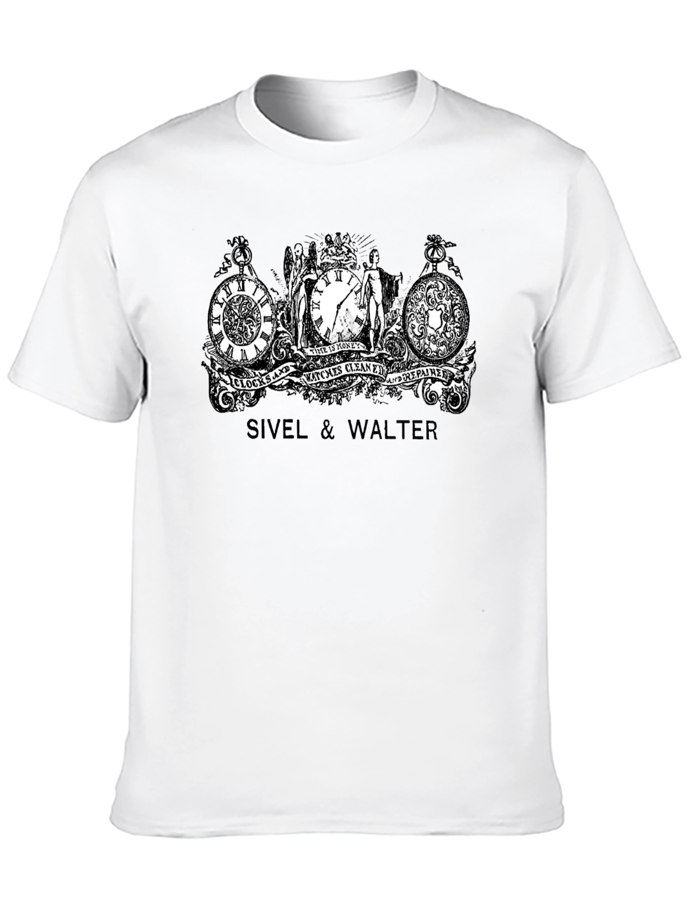 Sivel & Walter Clock Repair Black T-Shirt