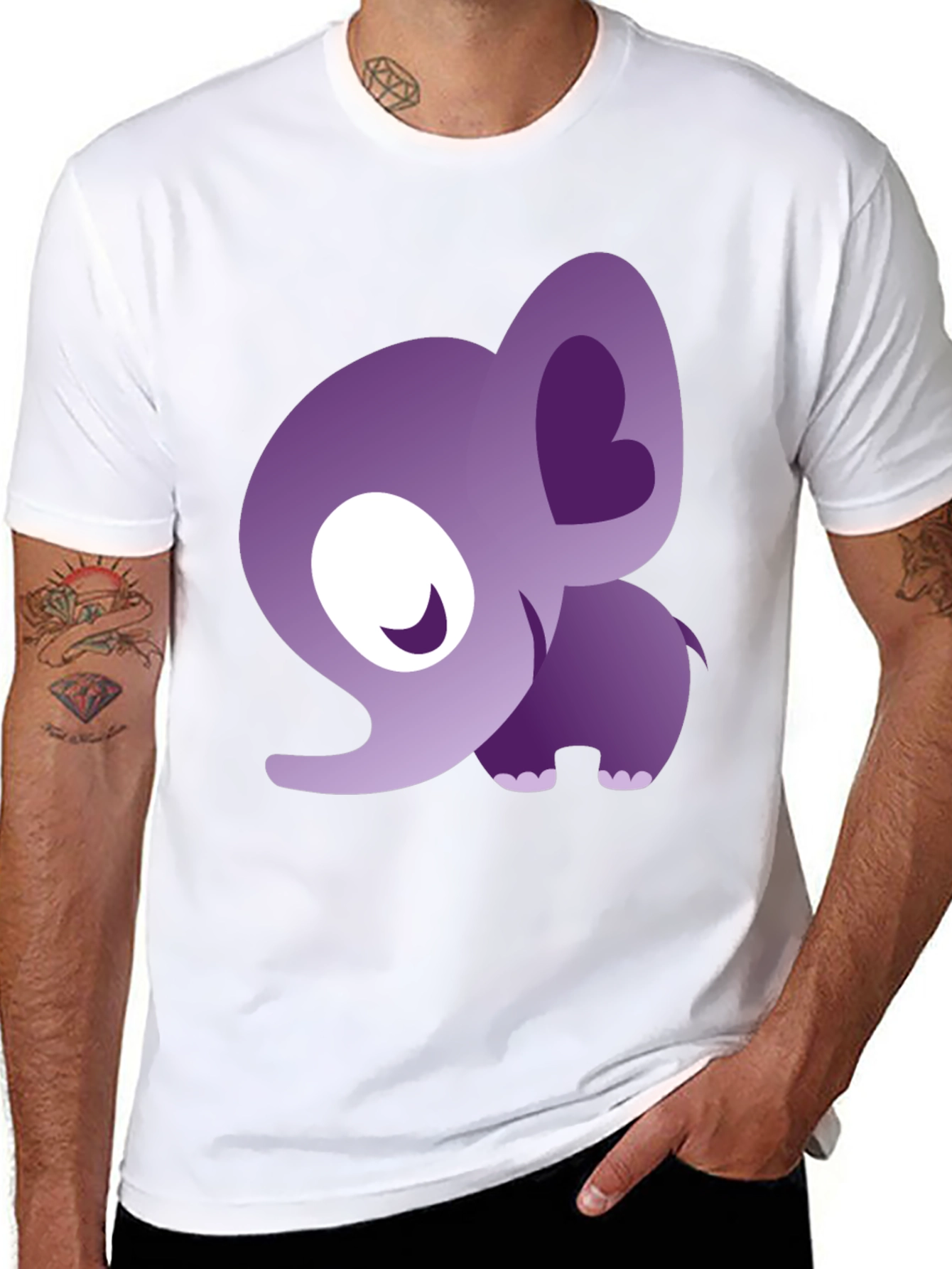 Cute Elephant Graphic T-Shirt - Stylish Animal Tee