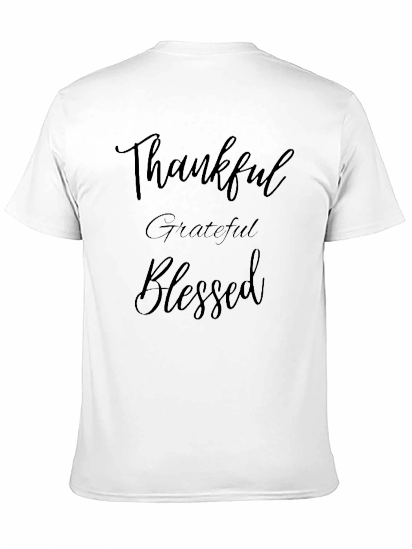 Thankful Grateful Blessed Black T-Shirt