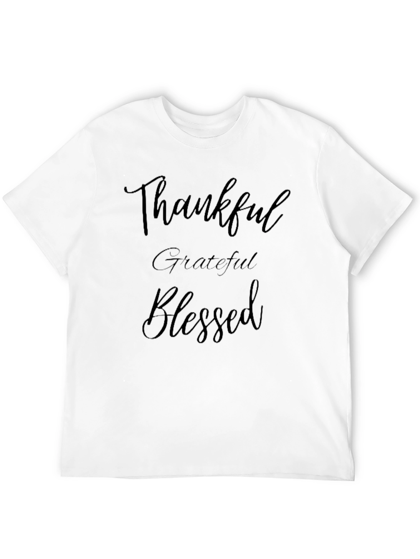 Thankful Grateful Blessed Black T-Shirt