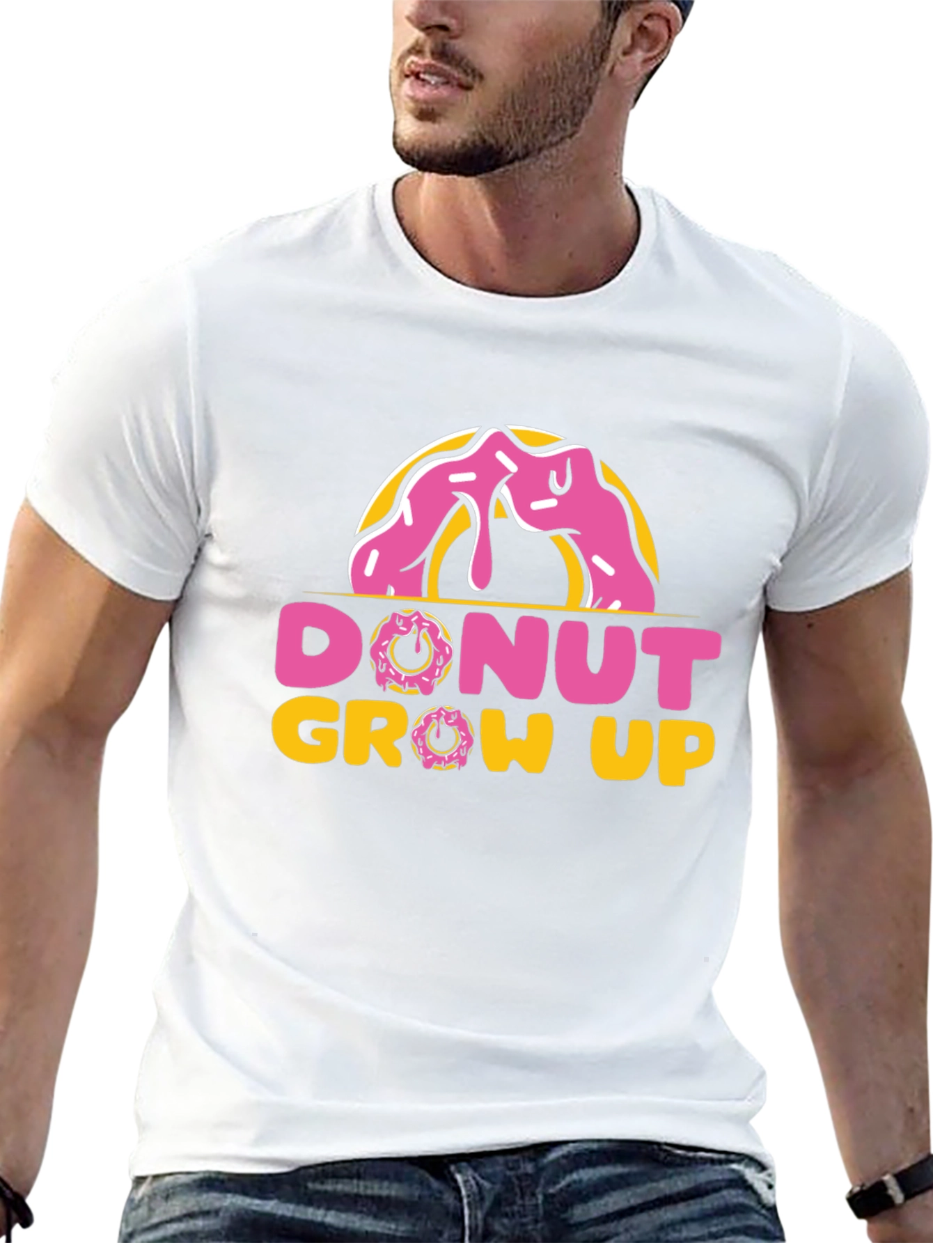 Donut Grow Up Black T-Shirt