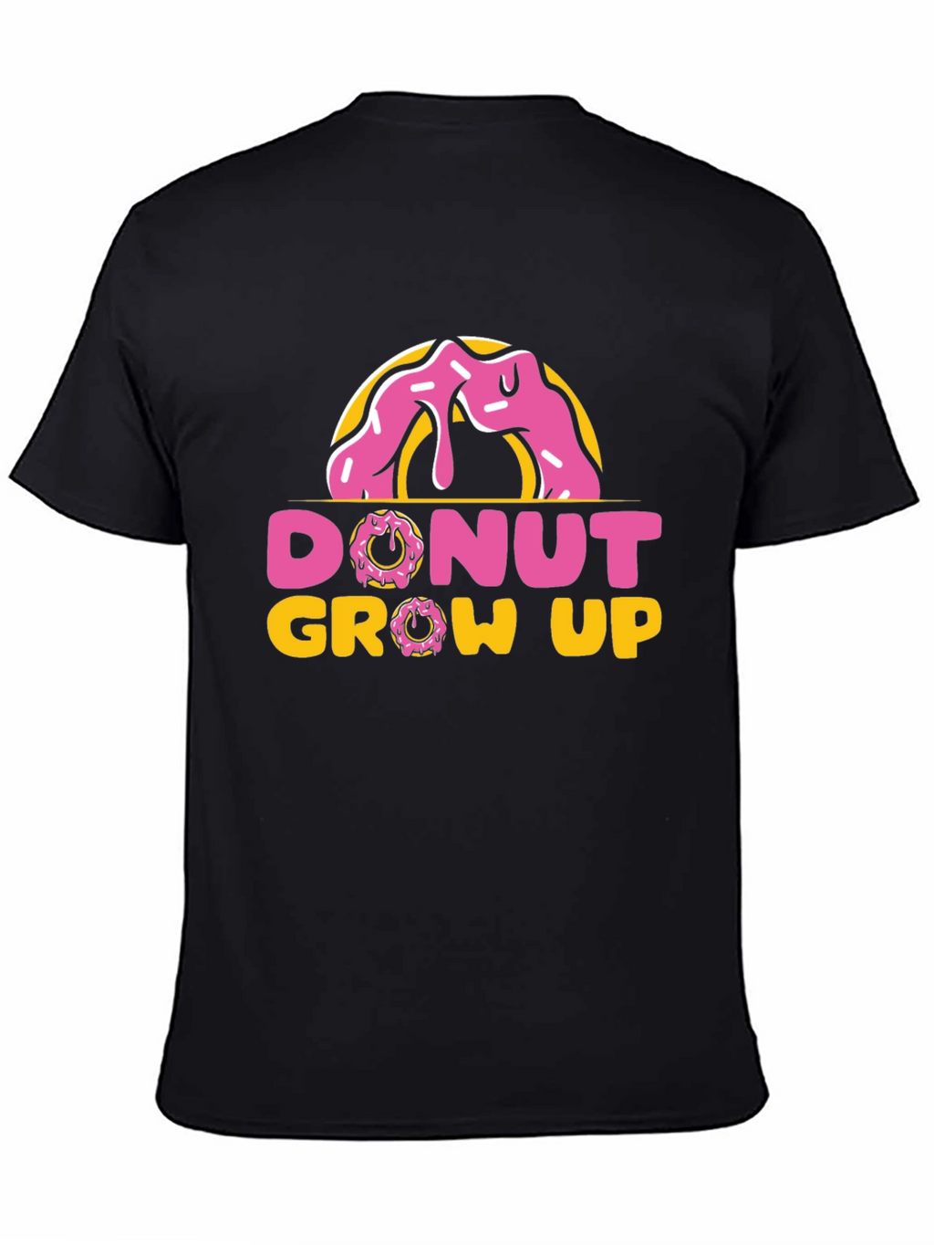 Donut Grow Up Black T-Shirt
