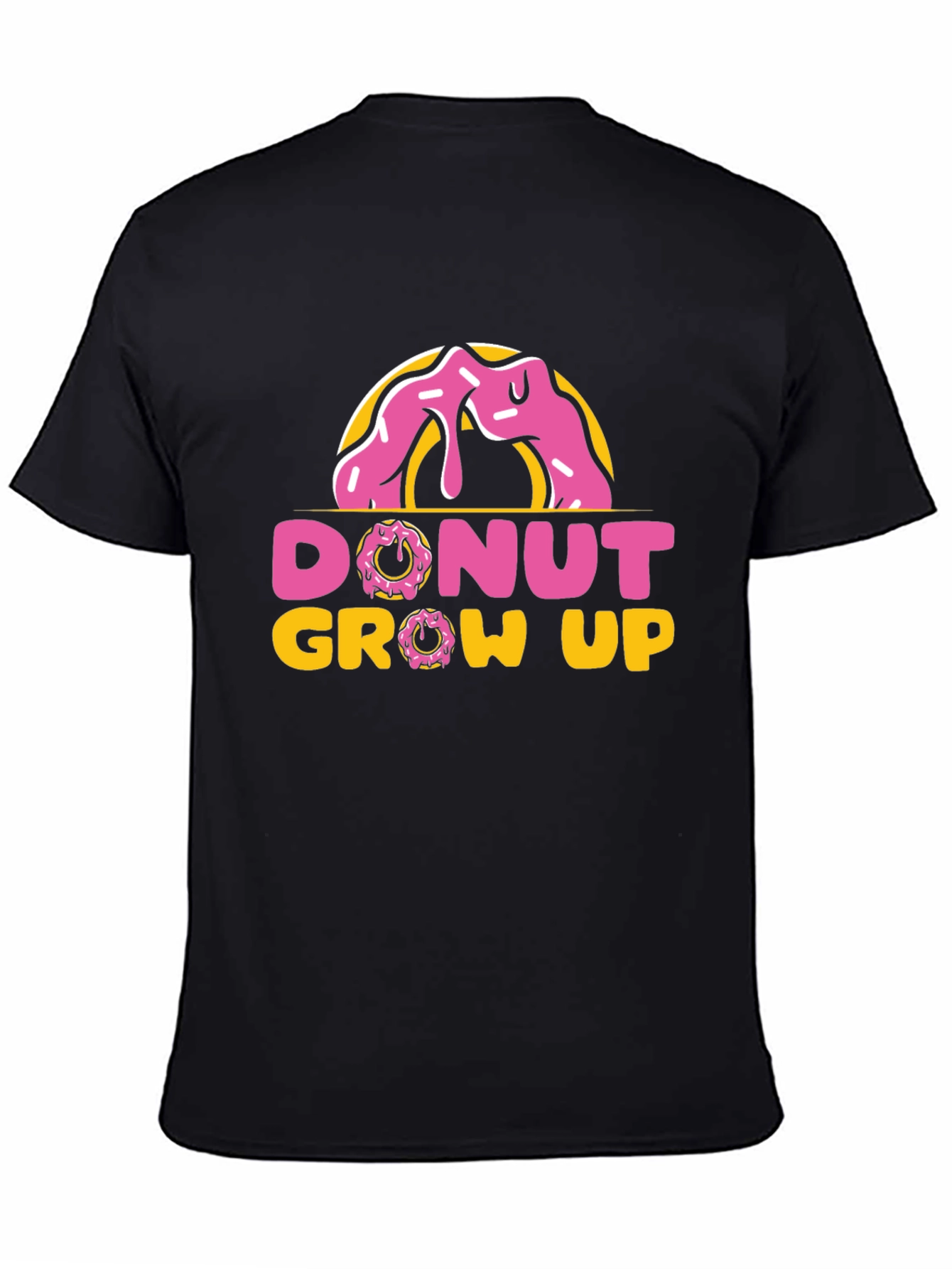 Donut Grow Up Black T-Shirt