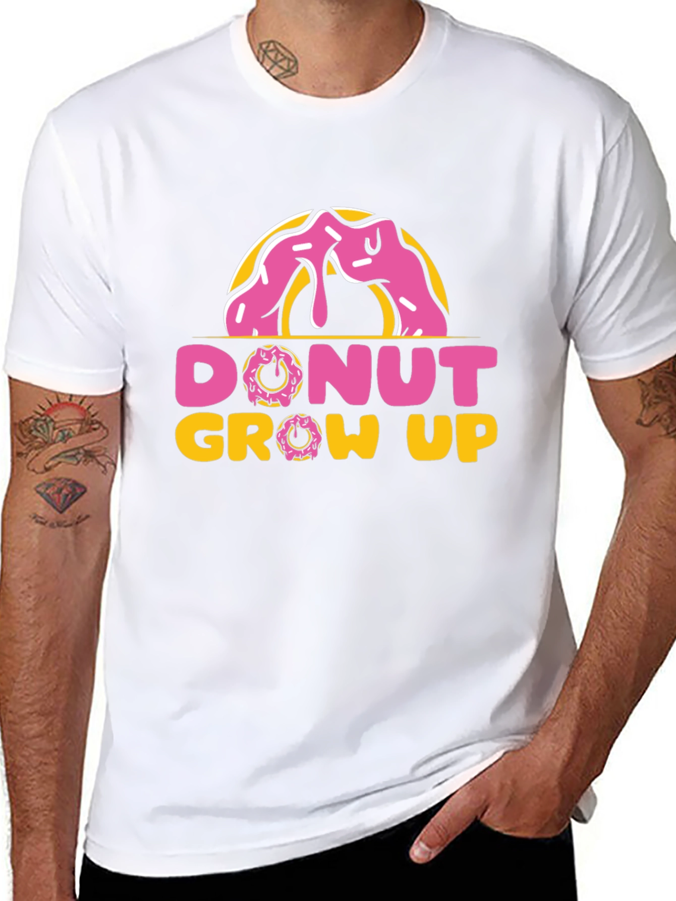 Donut Grow Up Black T-Shirt