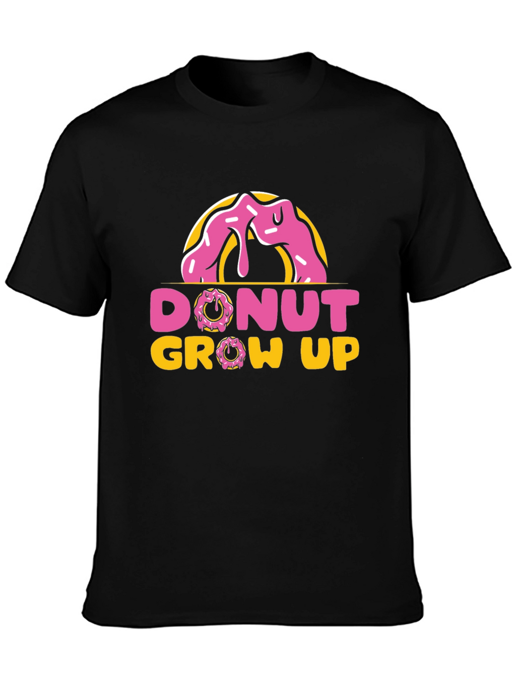 Donut Grow Up Black T-Shirt