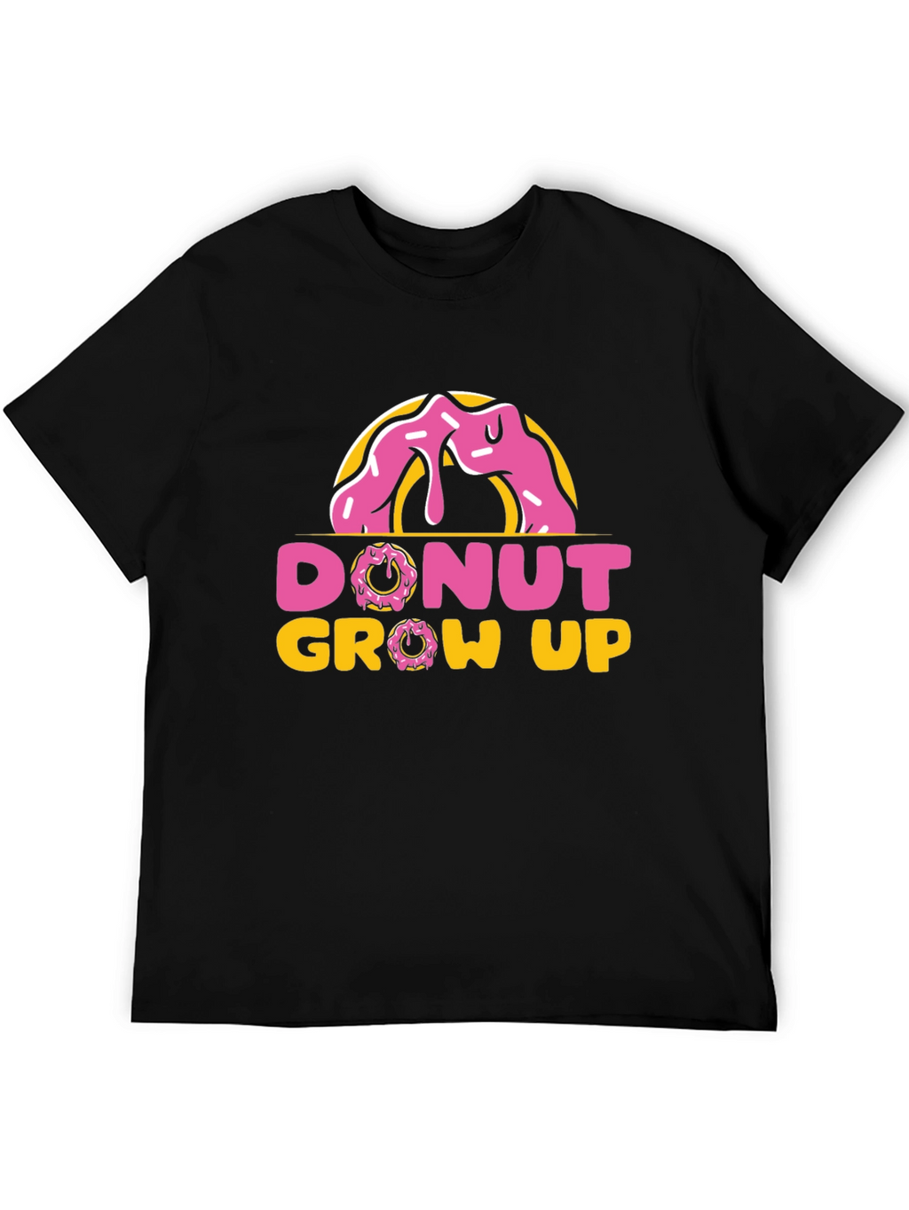 Donut Grow Up Black T-Shirt