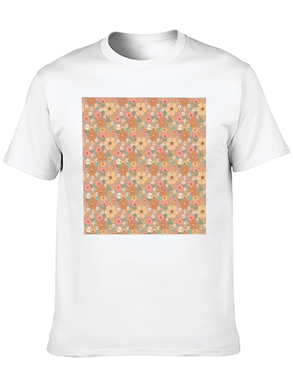 Retro Floral Print Tee