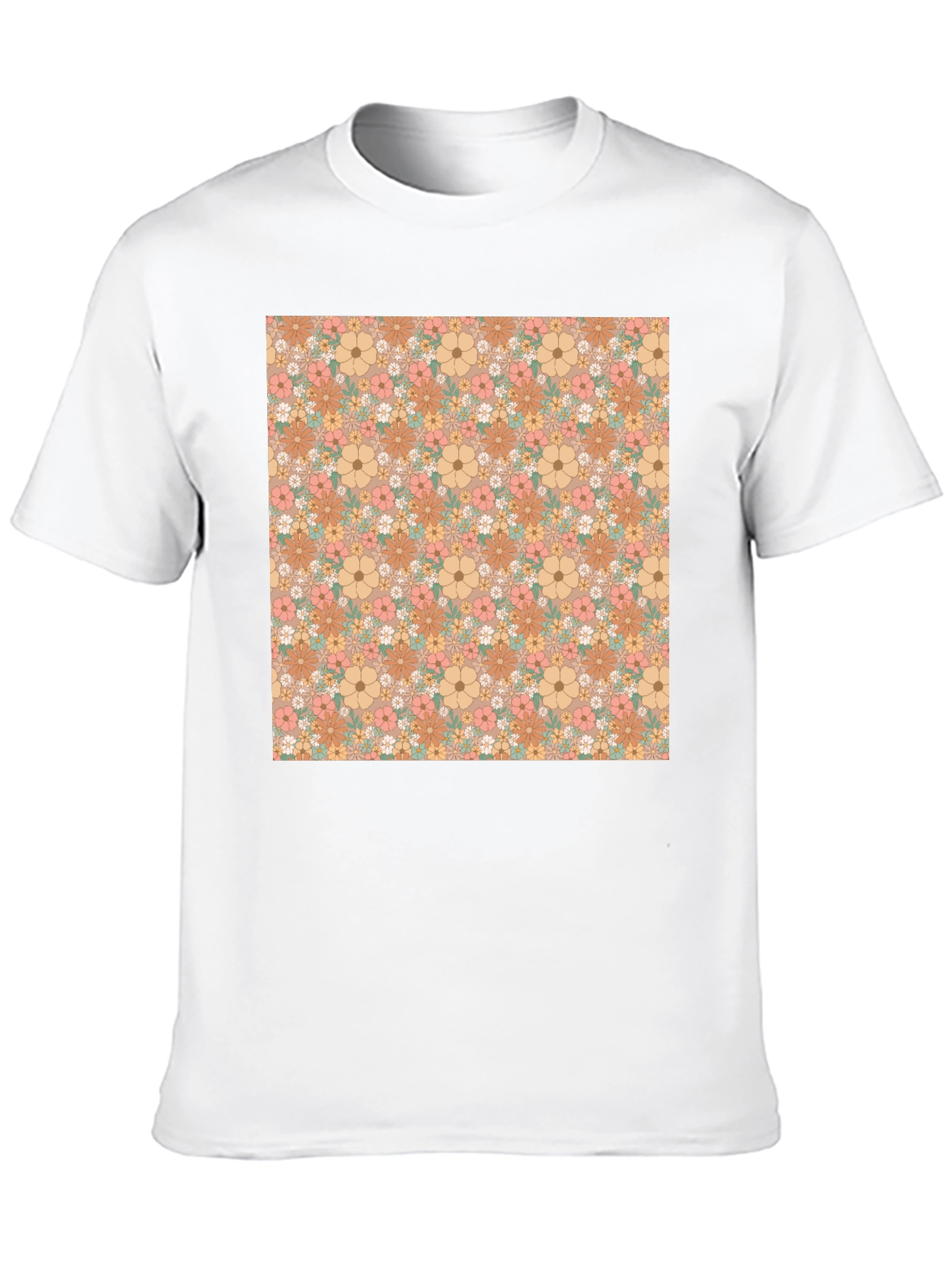 Retro Floral Print Tee