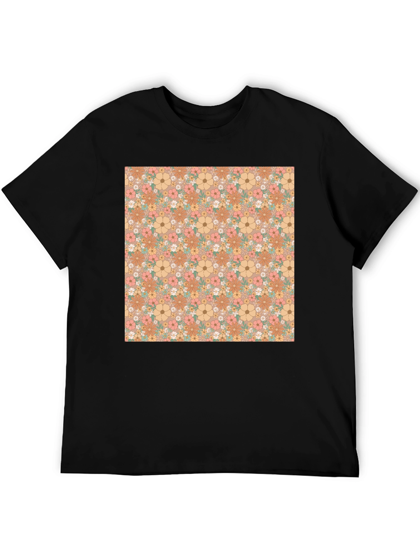 Retro Floral Print Tee