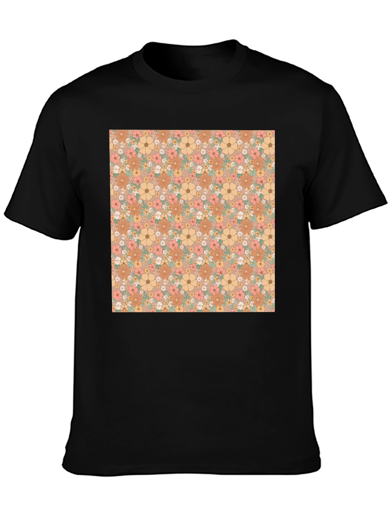 Retro Floral Print Tee