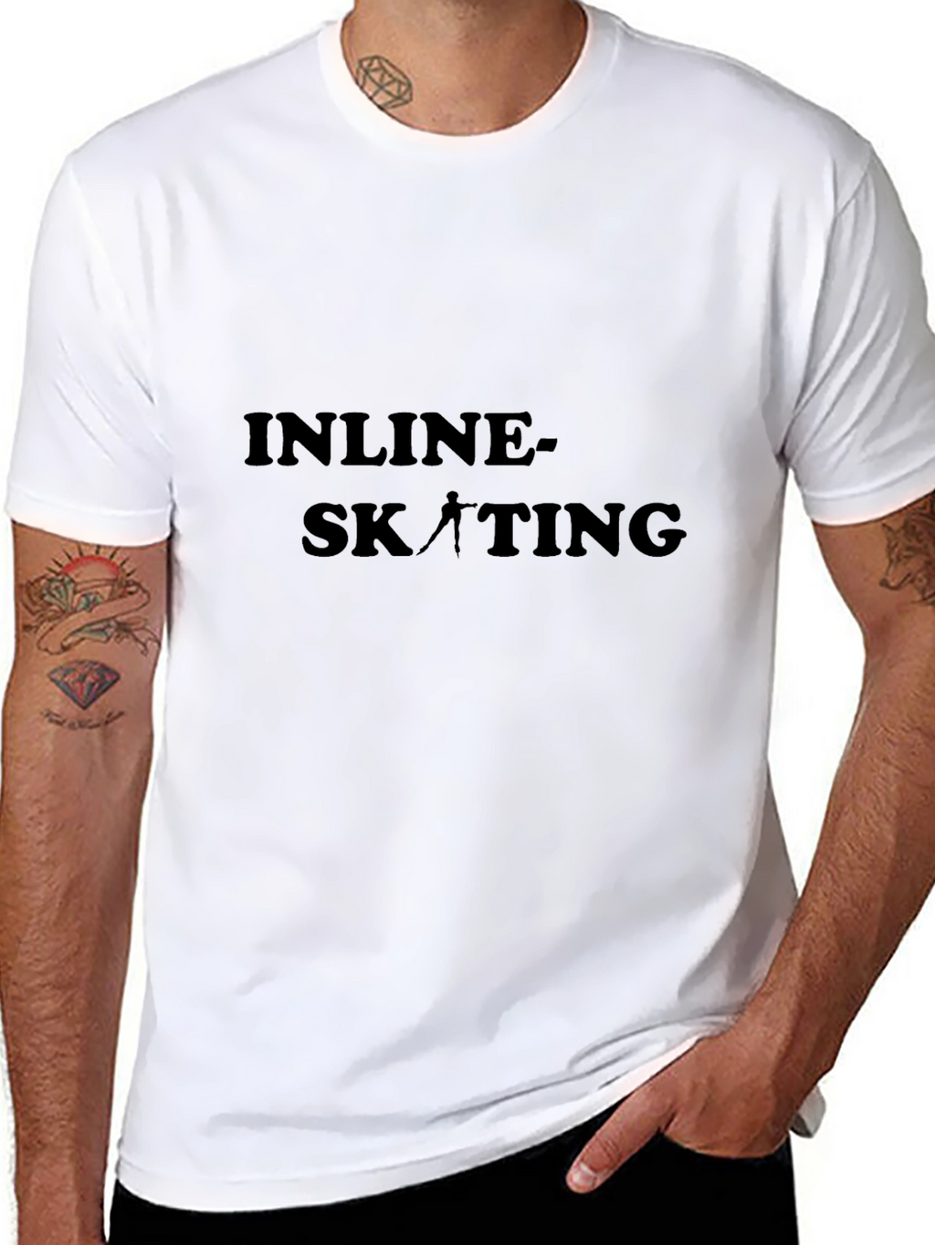 Inline Skating Graphic Tee - Sporty Casual Style