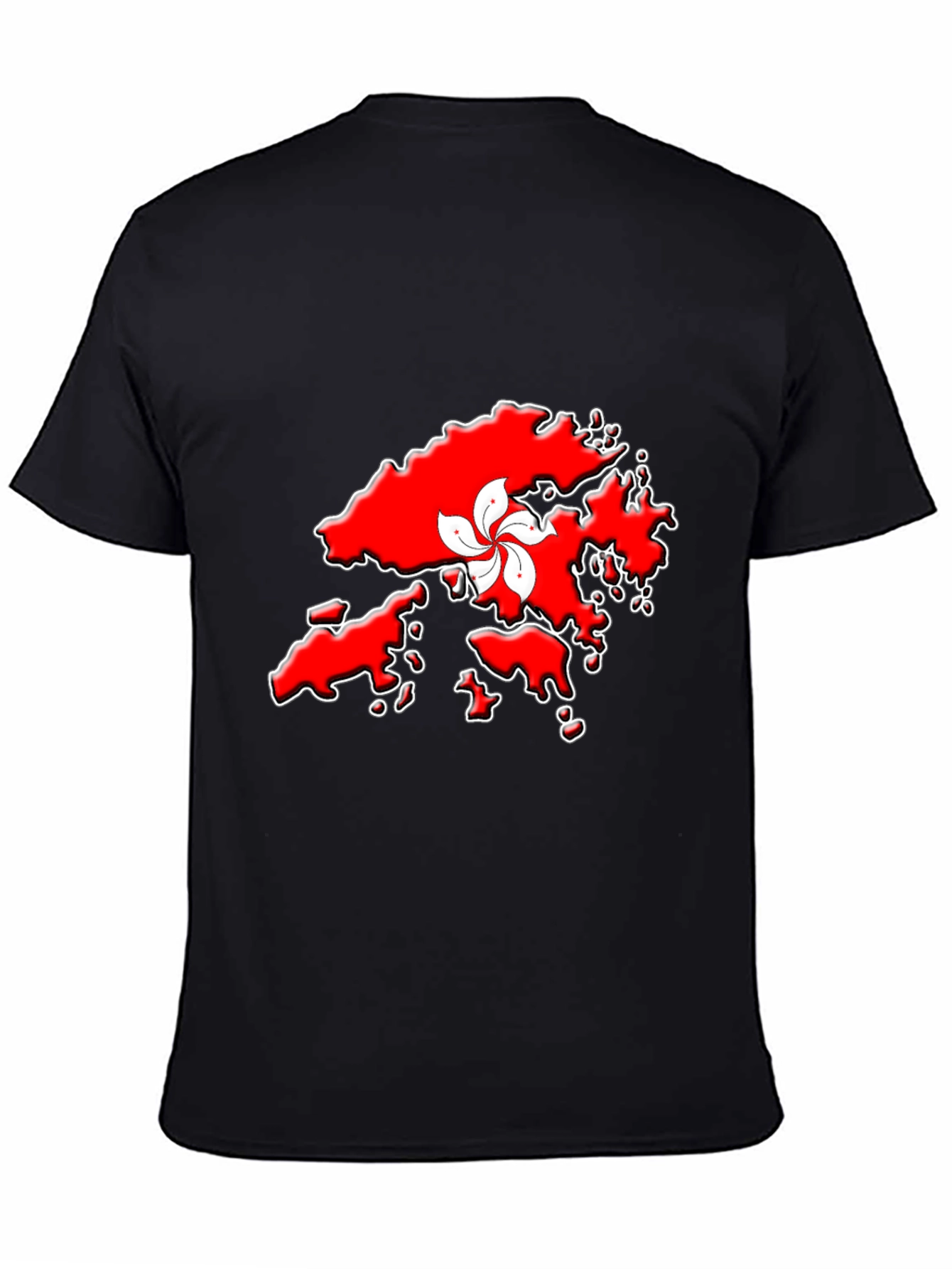 Hong Kong Map T-Shirt - Red Graphic Tee
