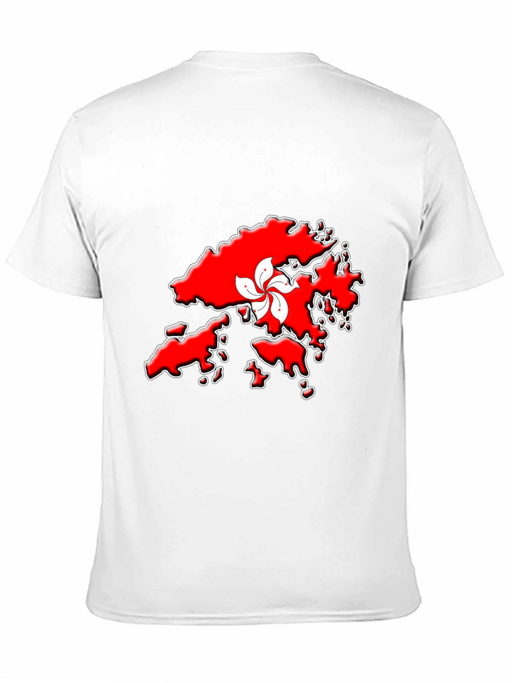 Hong Kong Map T-Shirt - Red Graphic Tee