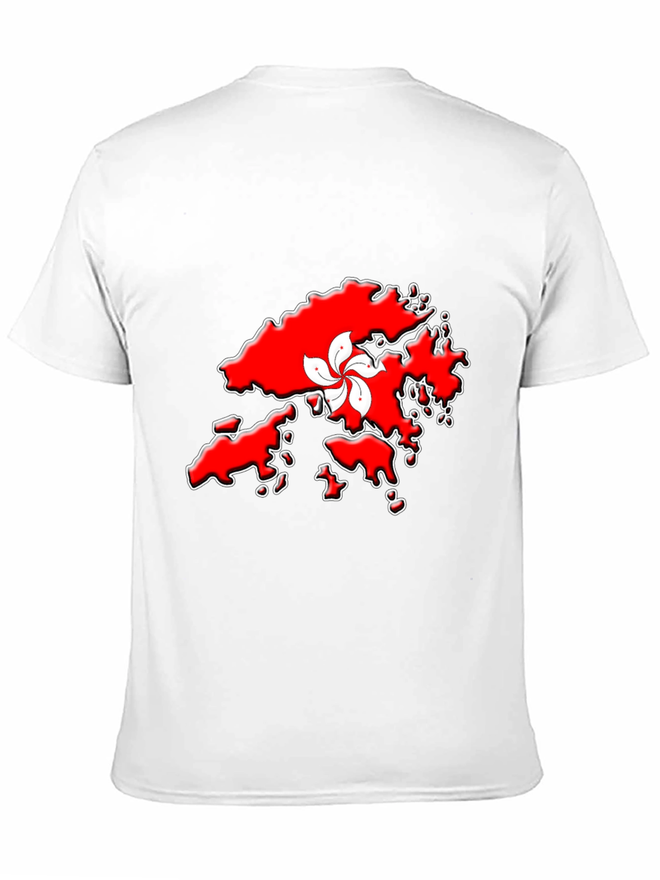 Hong Kong Map T-Shirt - Red Graphic Tee