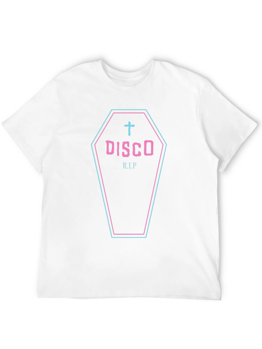 Disco RIP Coffin Graphic Black T-Shirt