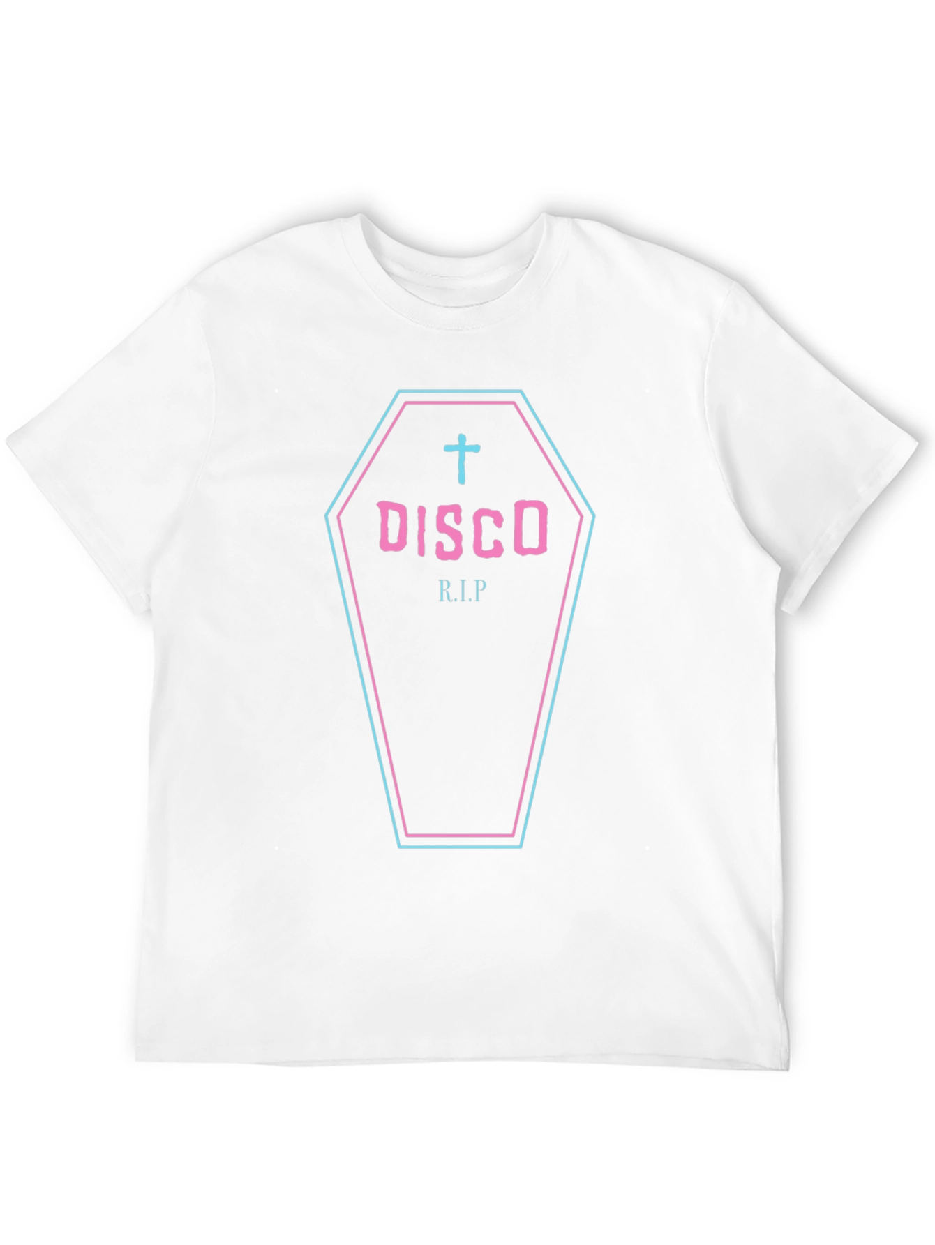 Disco RIP Coffin Graphic Black T-Shirt