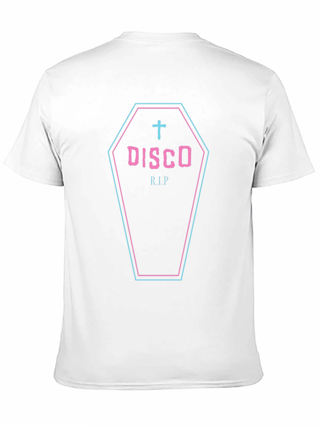 Disco RIP Coffin Graphic Black T-Shirt
