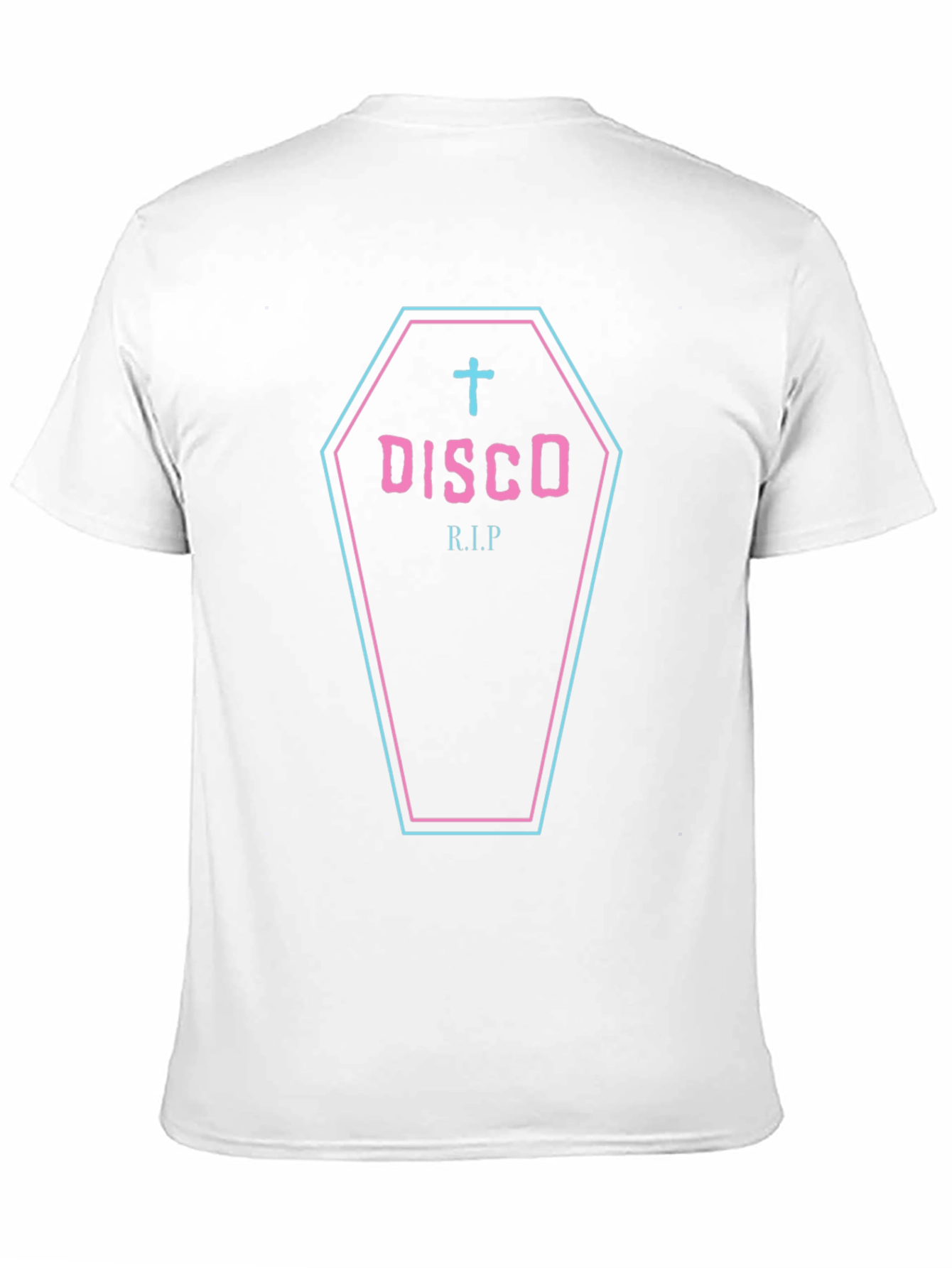 Disco RIP Coffin Graphic Black T-Shirt