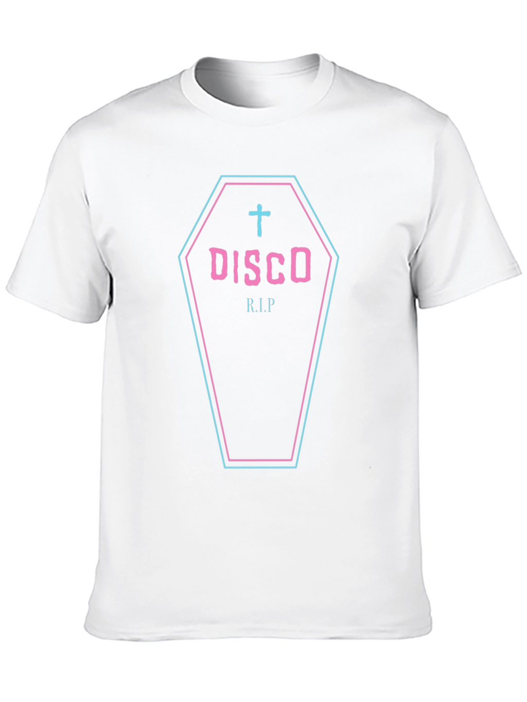 Disco RIP Coffin Graphic Black T-Shirt