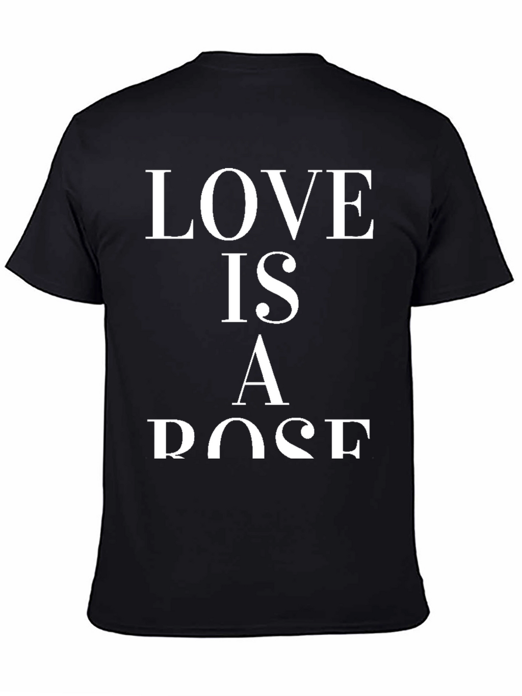 Love Is A Rose Graphic Tee - Black
