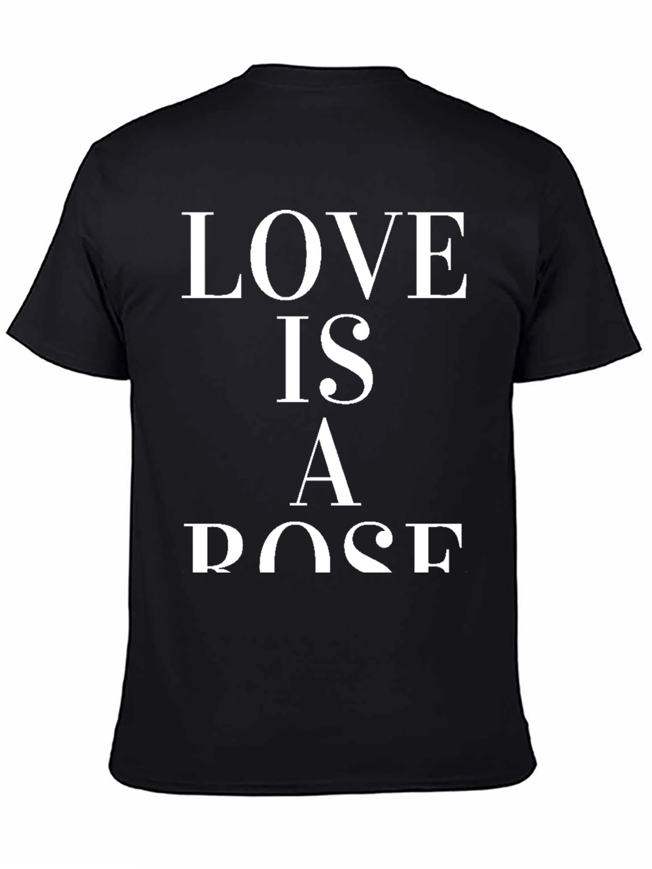 Love Is A Rose Graphic Tee - Black