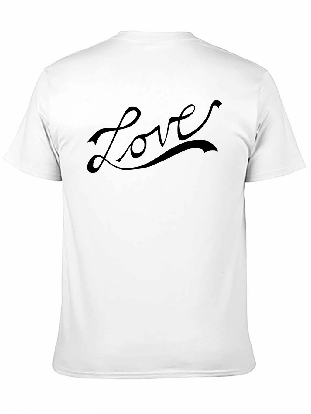 Love Graphic Print Mens Black T-Shirt