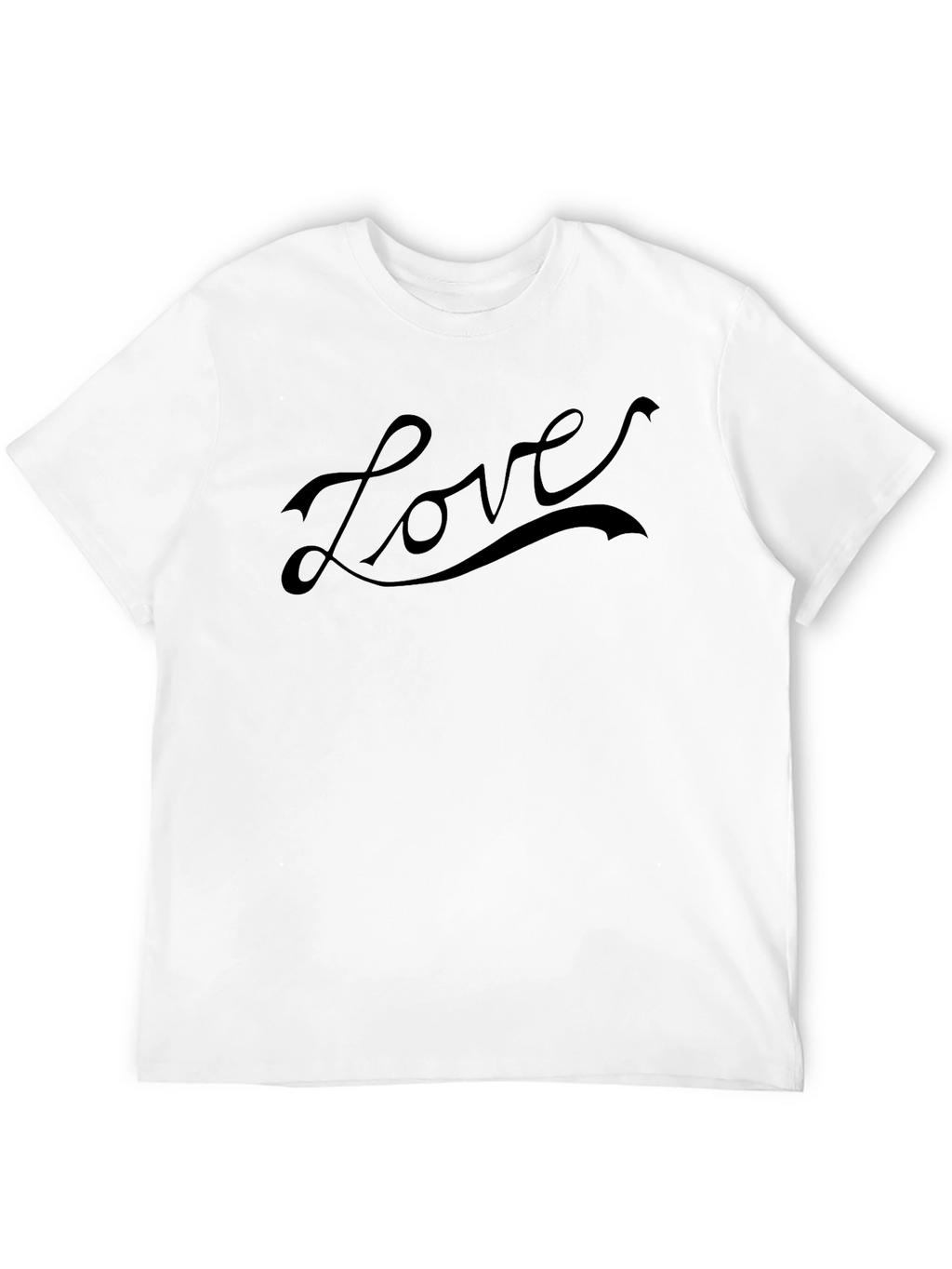 Love Graphic Print Mens Black T-Shirt