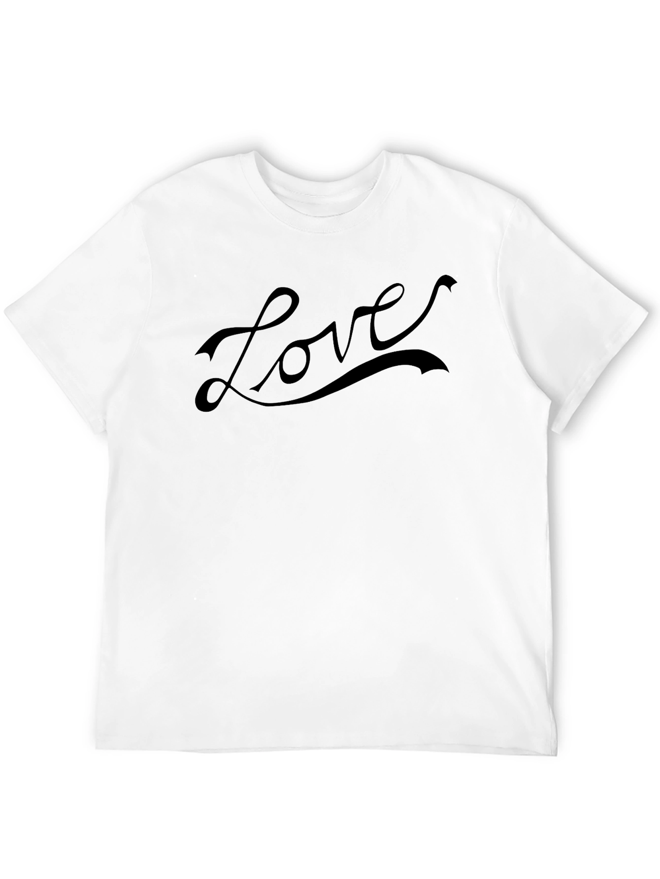 Love Graphic Print Mens Black T-Shirt
