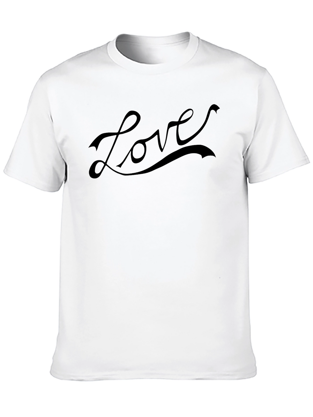 Love Graphic Print Mens Black T-Shirt