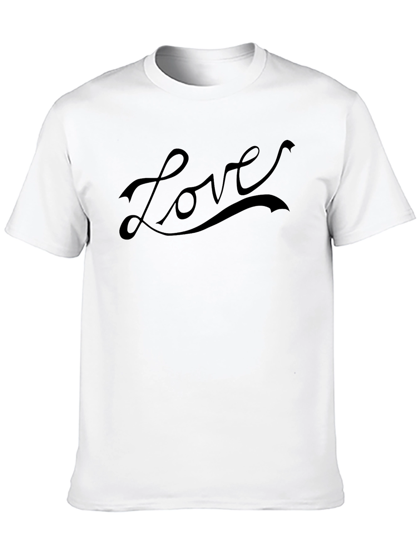 Love Graphic Print Mens Black T-Shirt