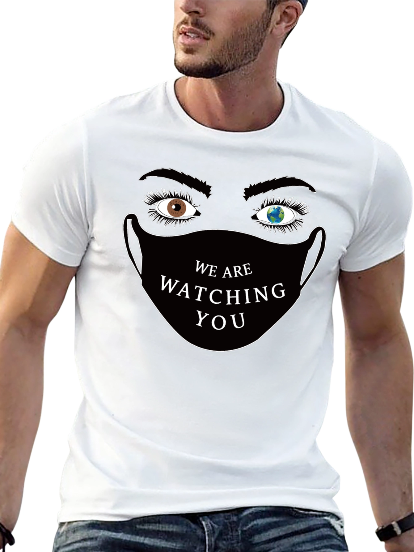 Watching You Novelty Graphic T-Shirt