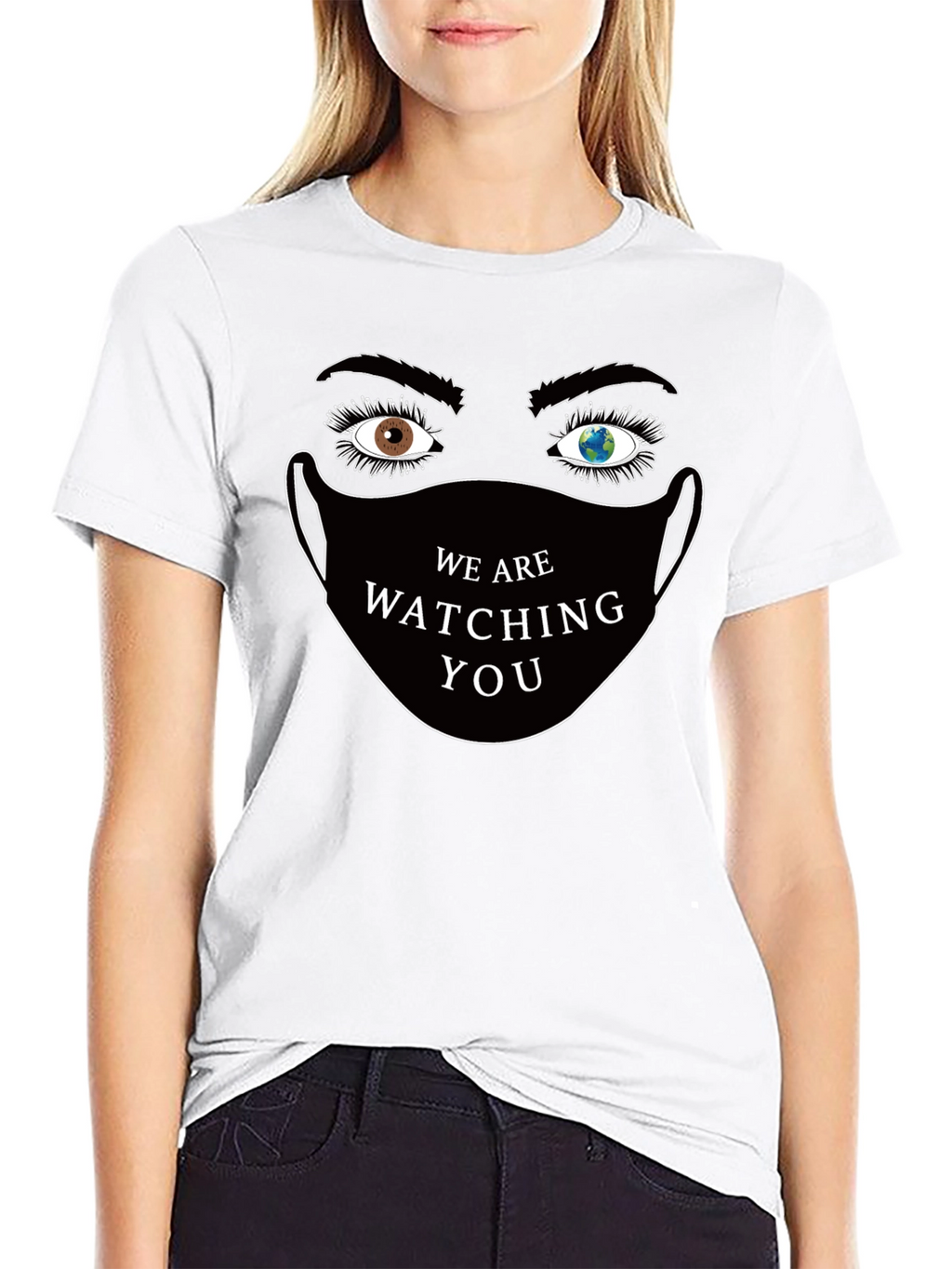 Watching You Novelty Graphic T-Shirt