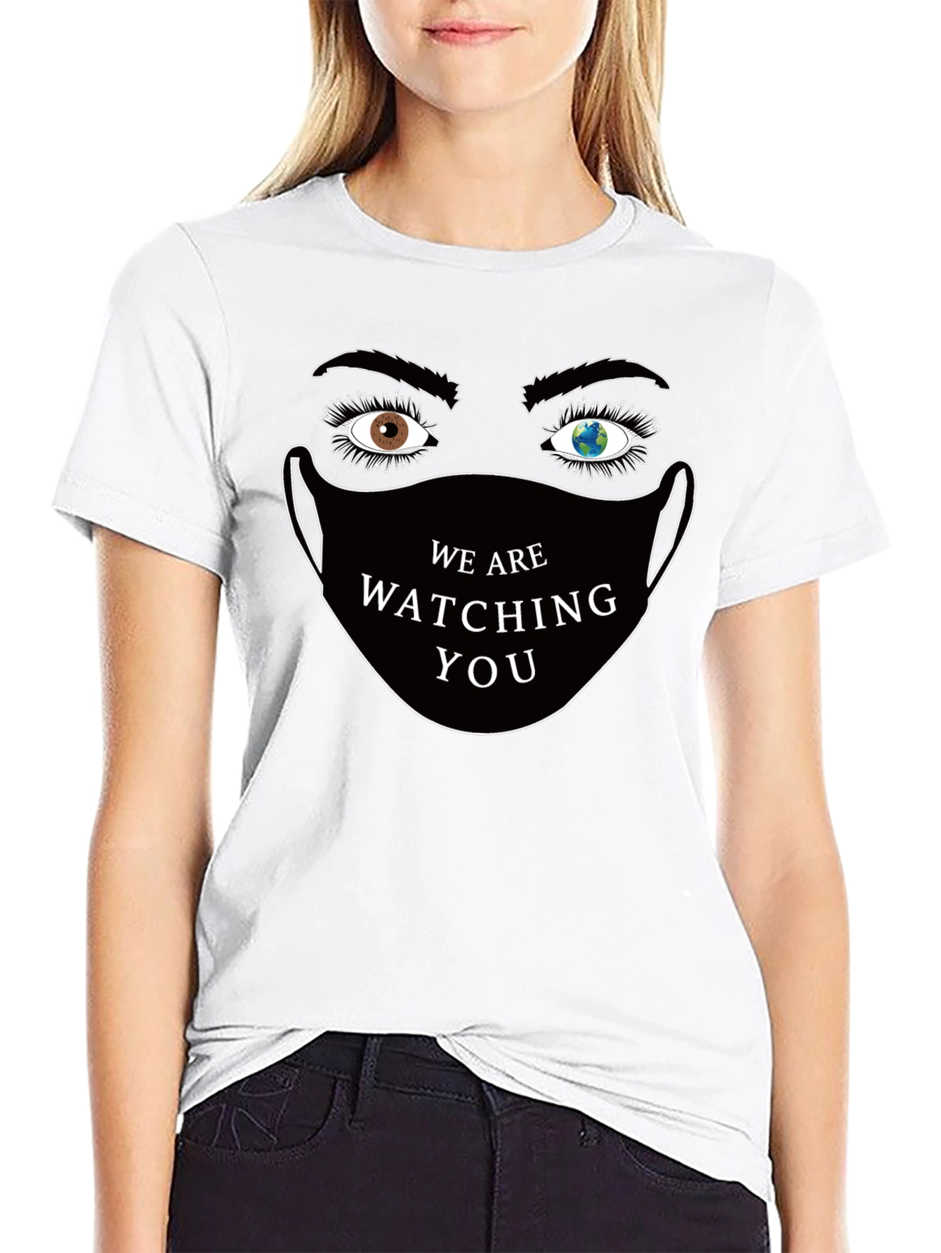 Watching You Novelty Graphic T-Shirt