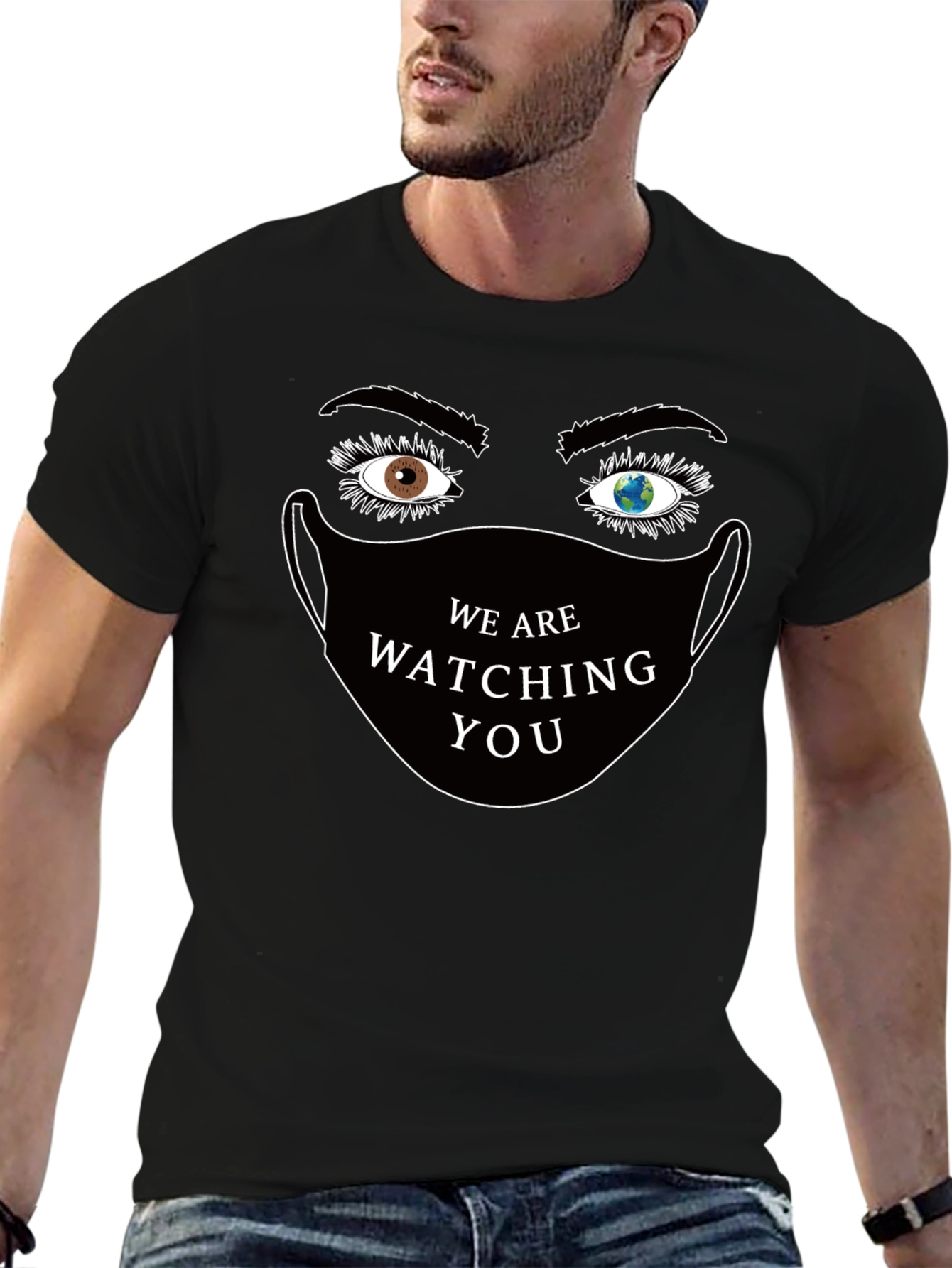 Watching You Novelty Graphic T-Shirt