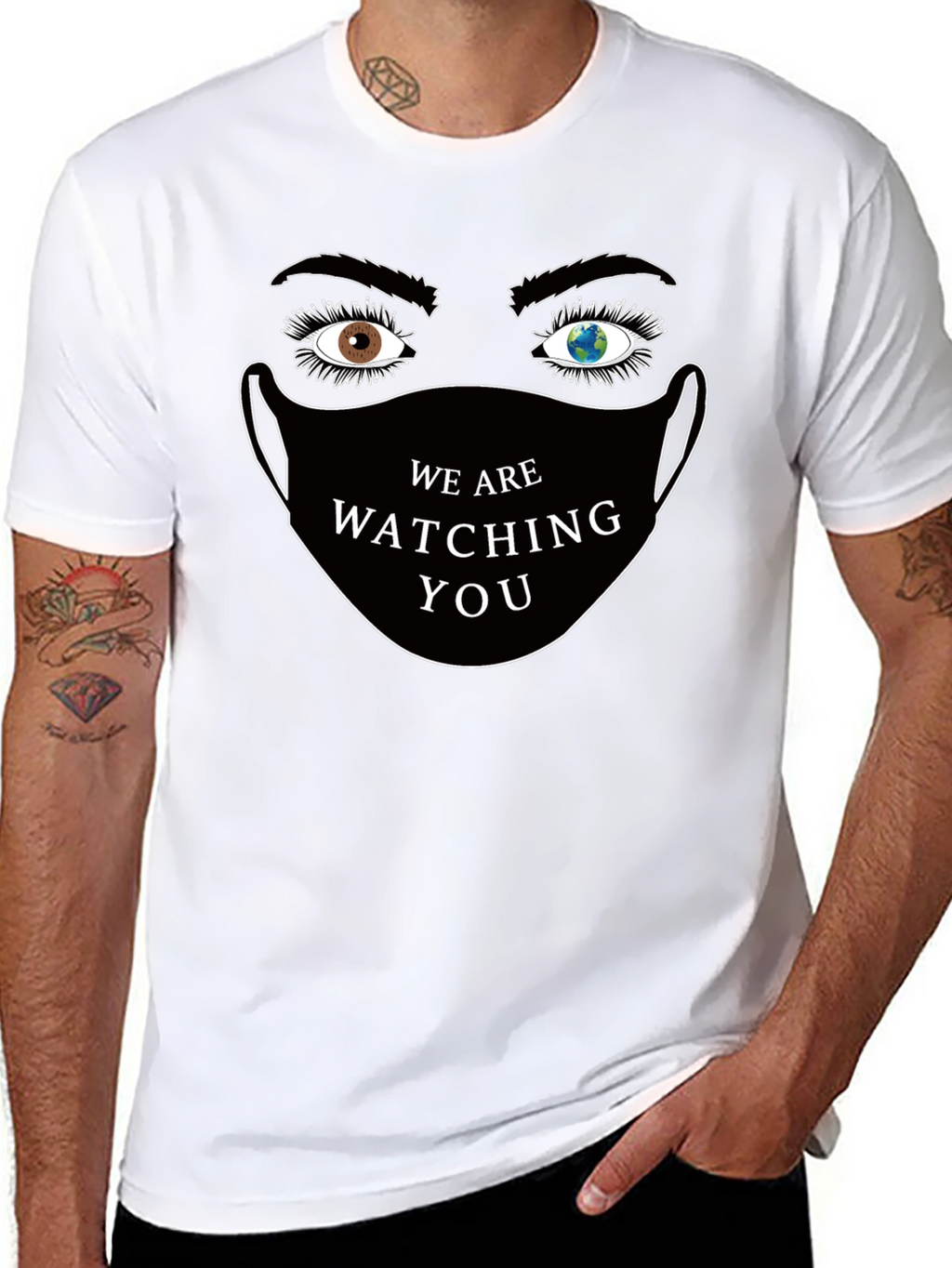 Watching You Novelty Graphic T-Shirt