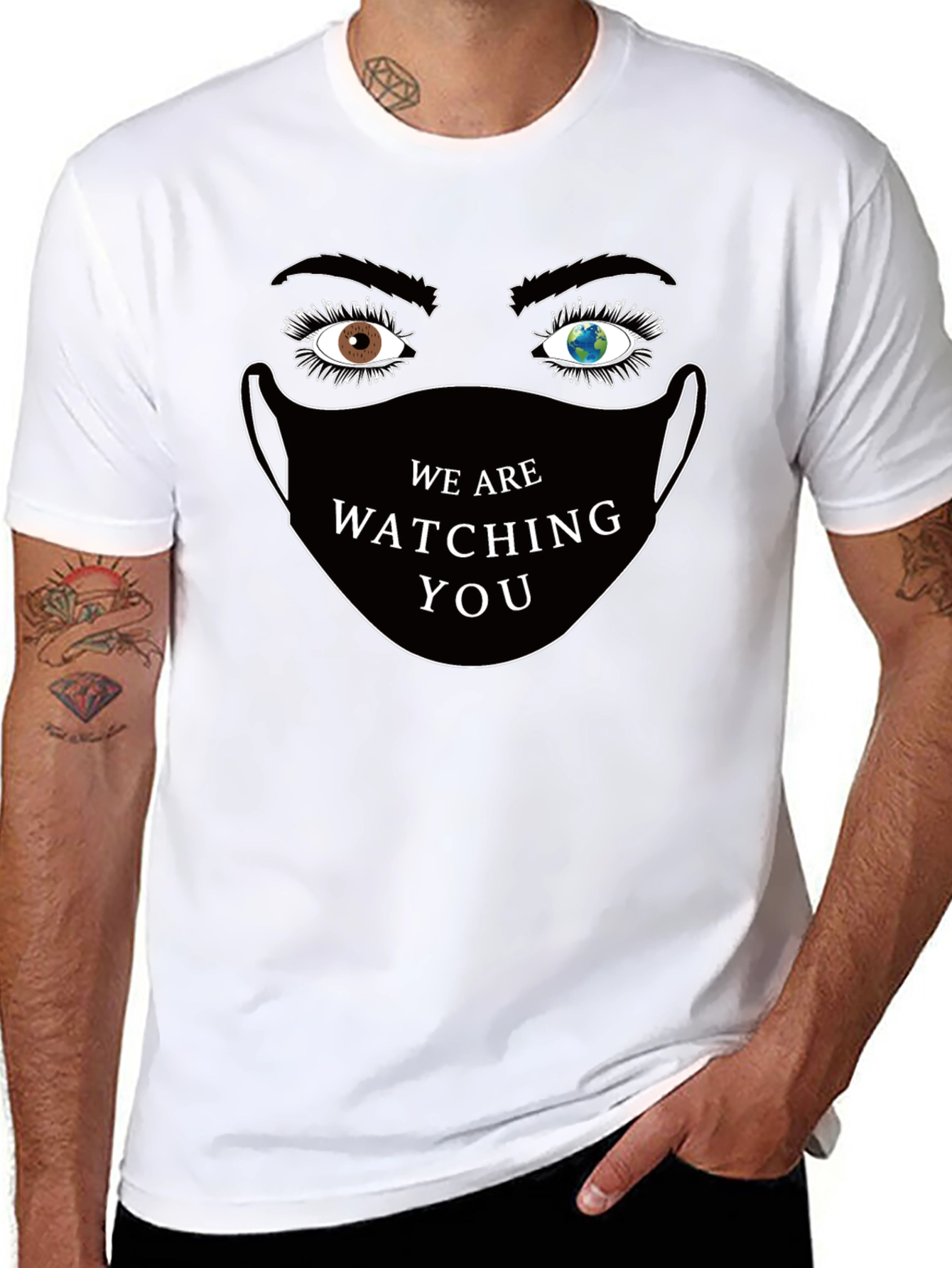 Watching You Novelty Graphic T-Shirt