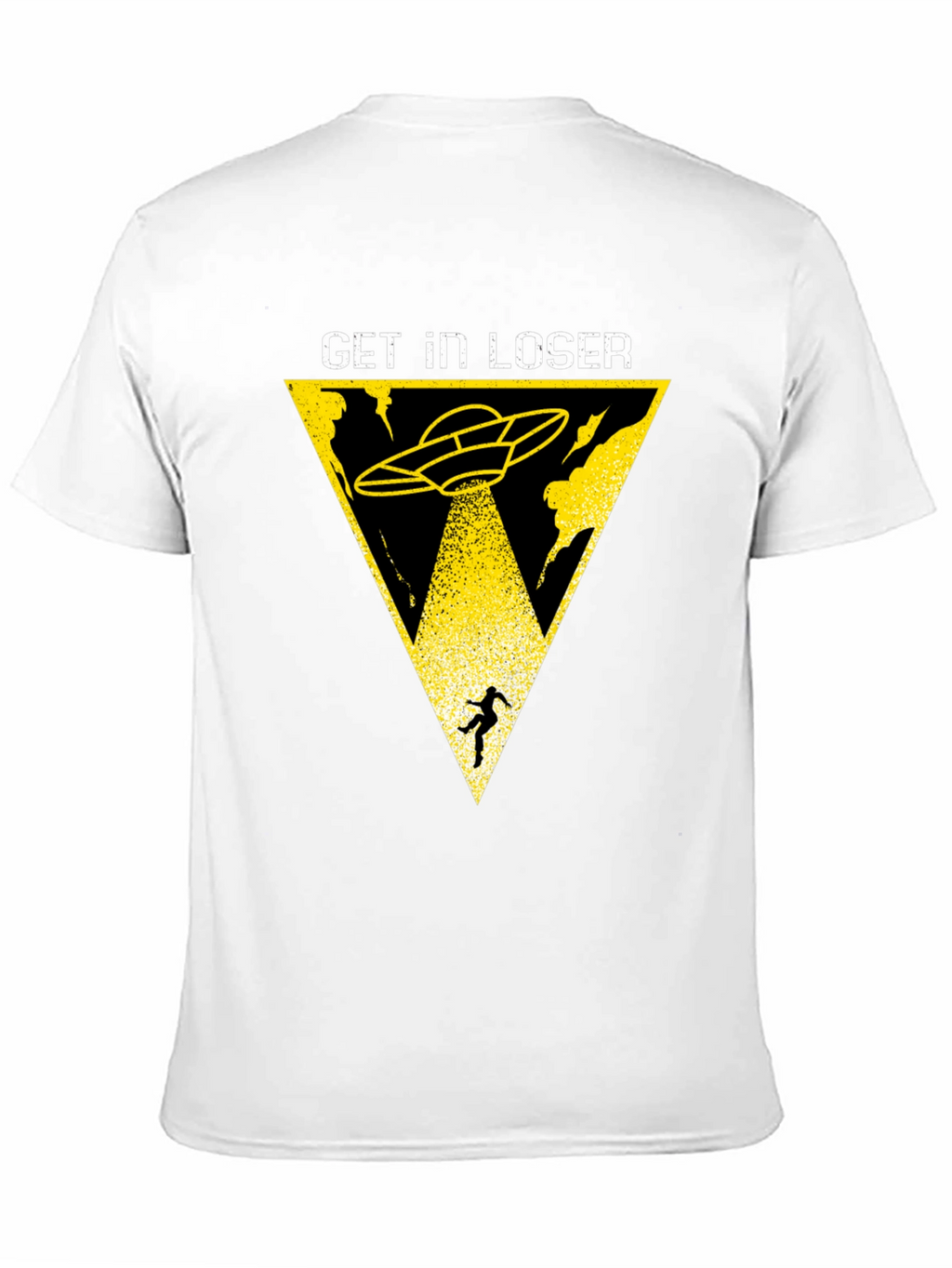 Get In Loser Alien Abduction Black T-Shirt