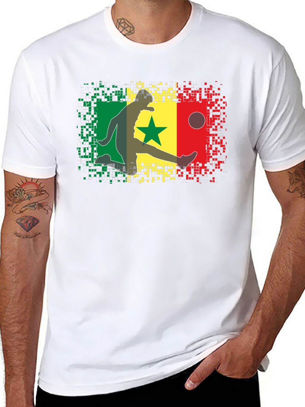 Senegal Flag Football T-Shirt