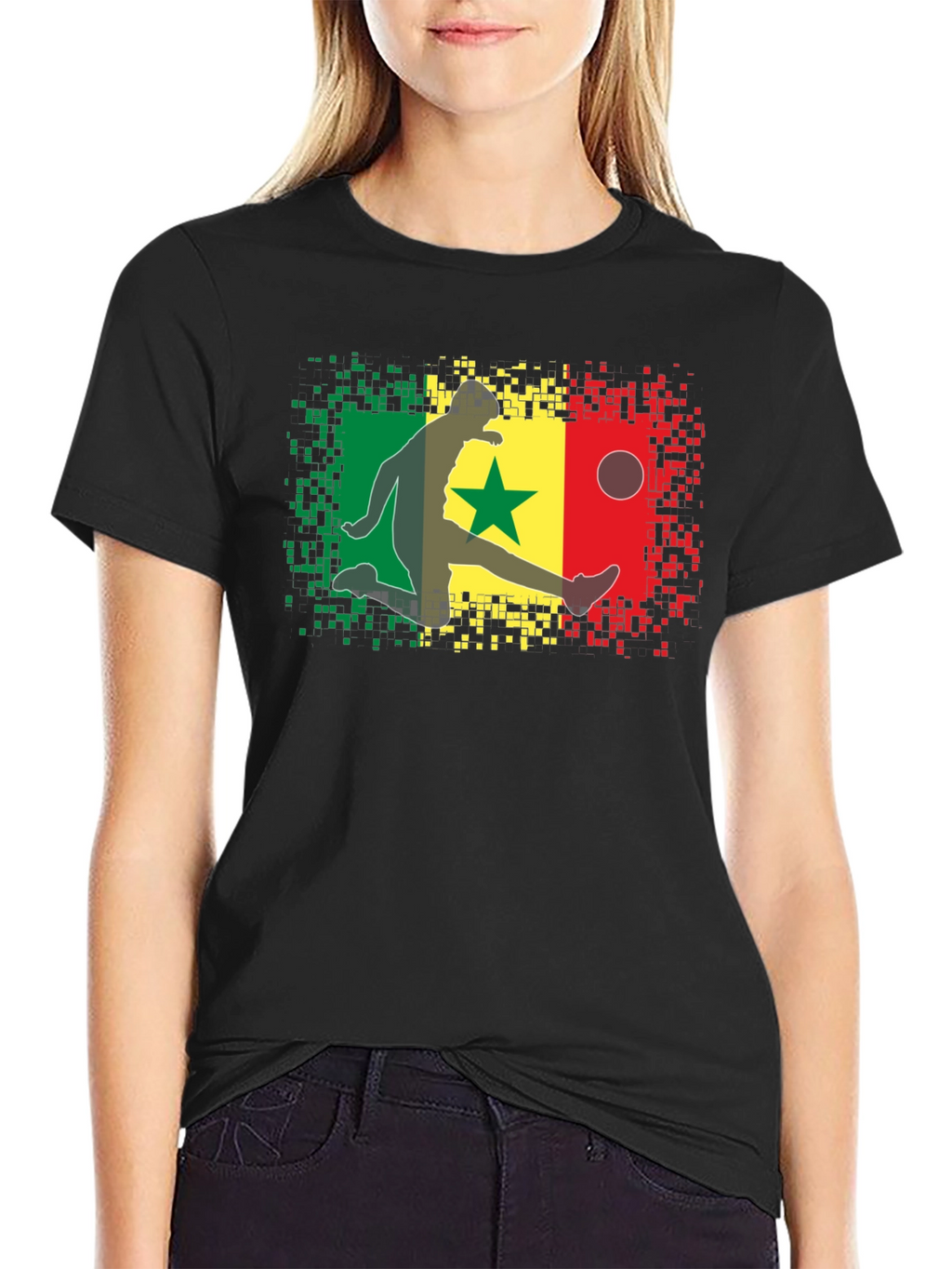 Senegal Flag Football T-Shirt