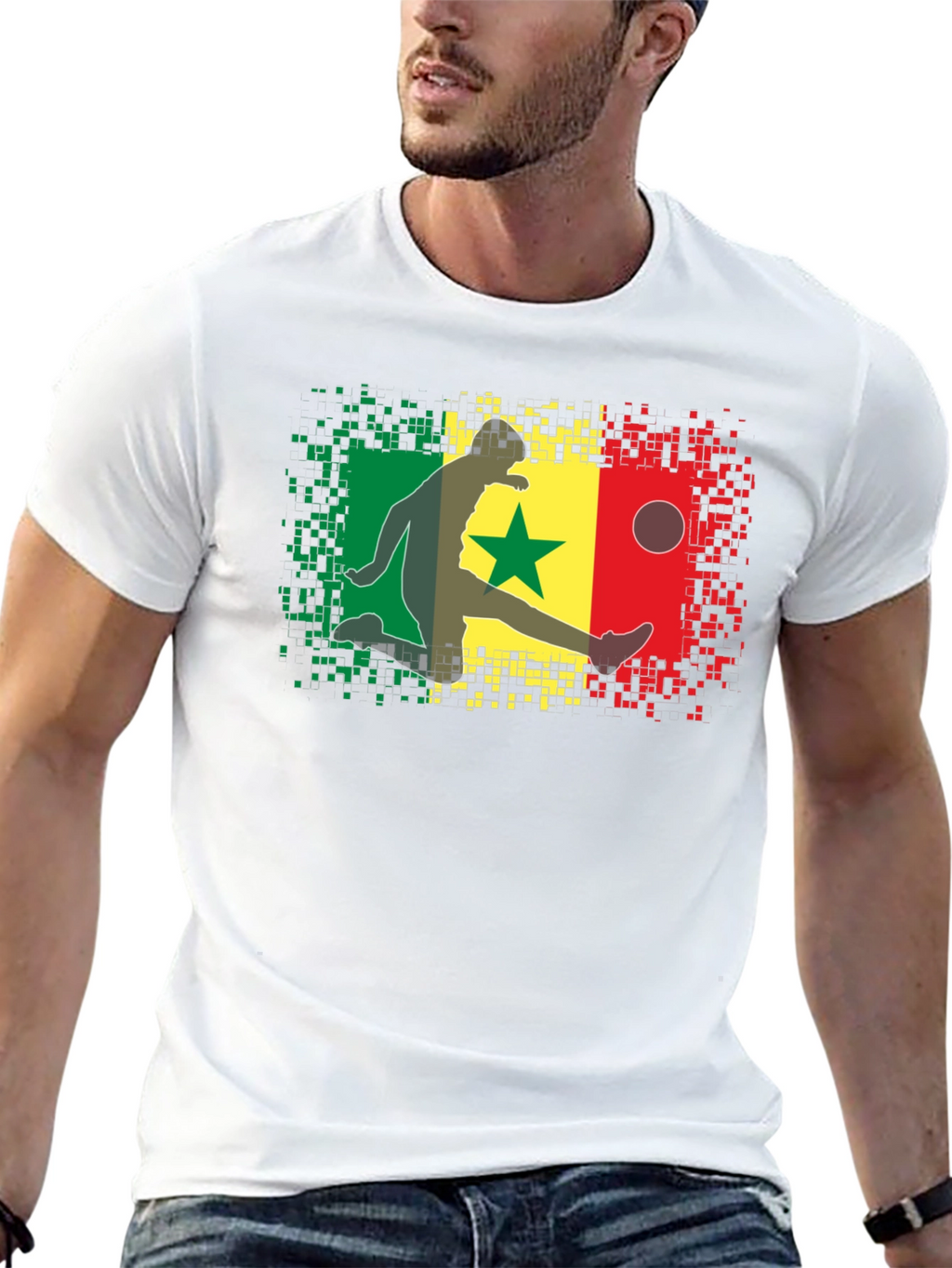 Senegal Flag Football T-Shirt