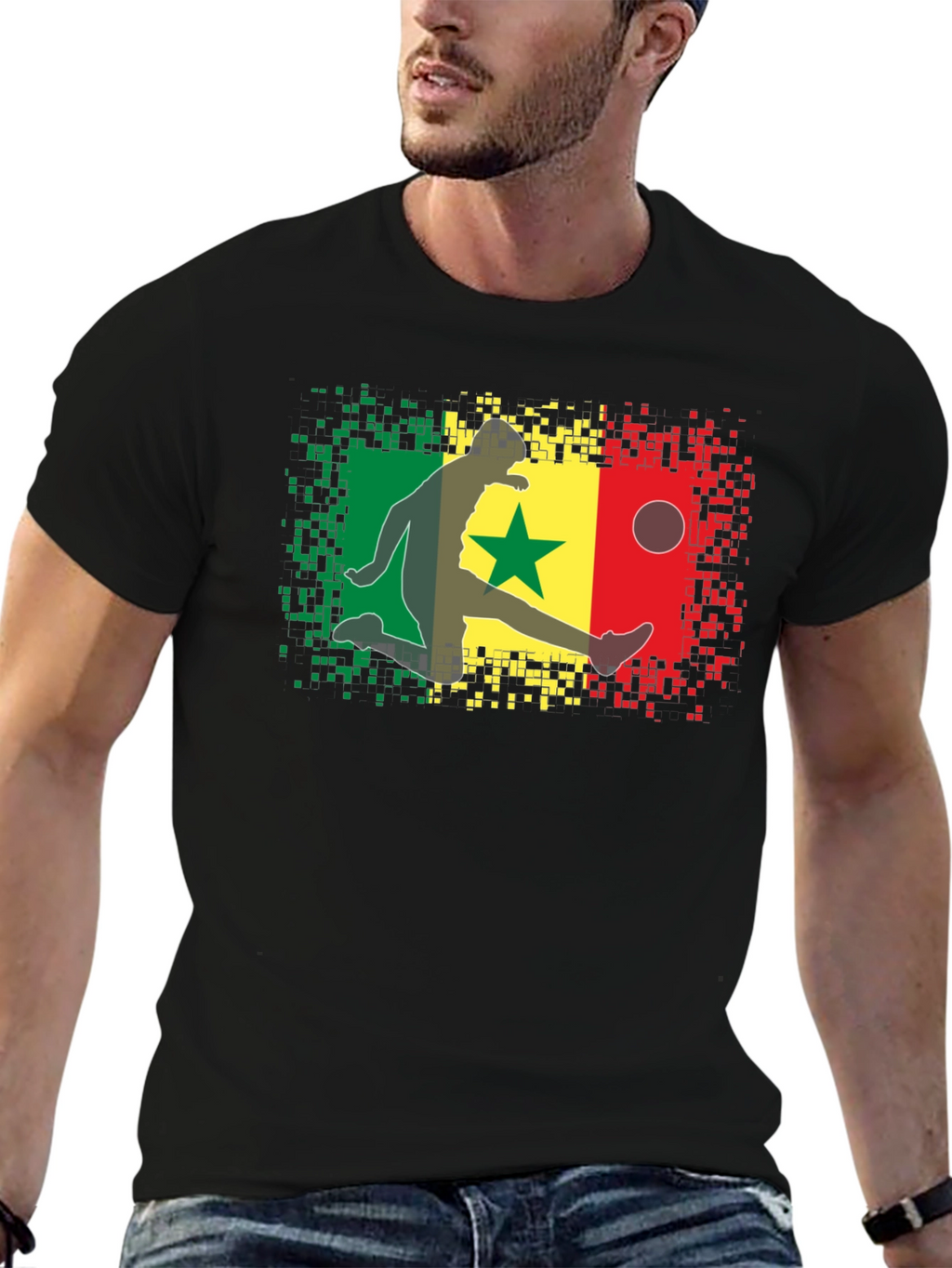 Senegal Flag Football T-Shirt