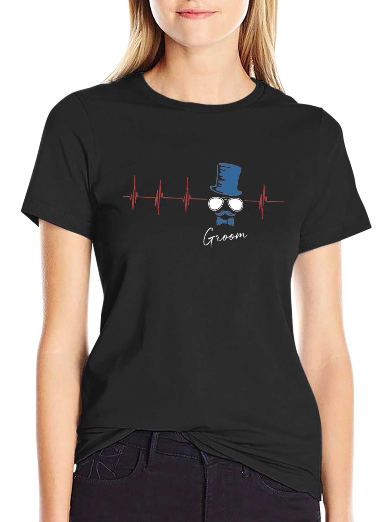 Groom Heartbeat Graphic T-Shirt
