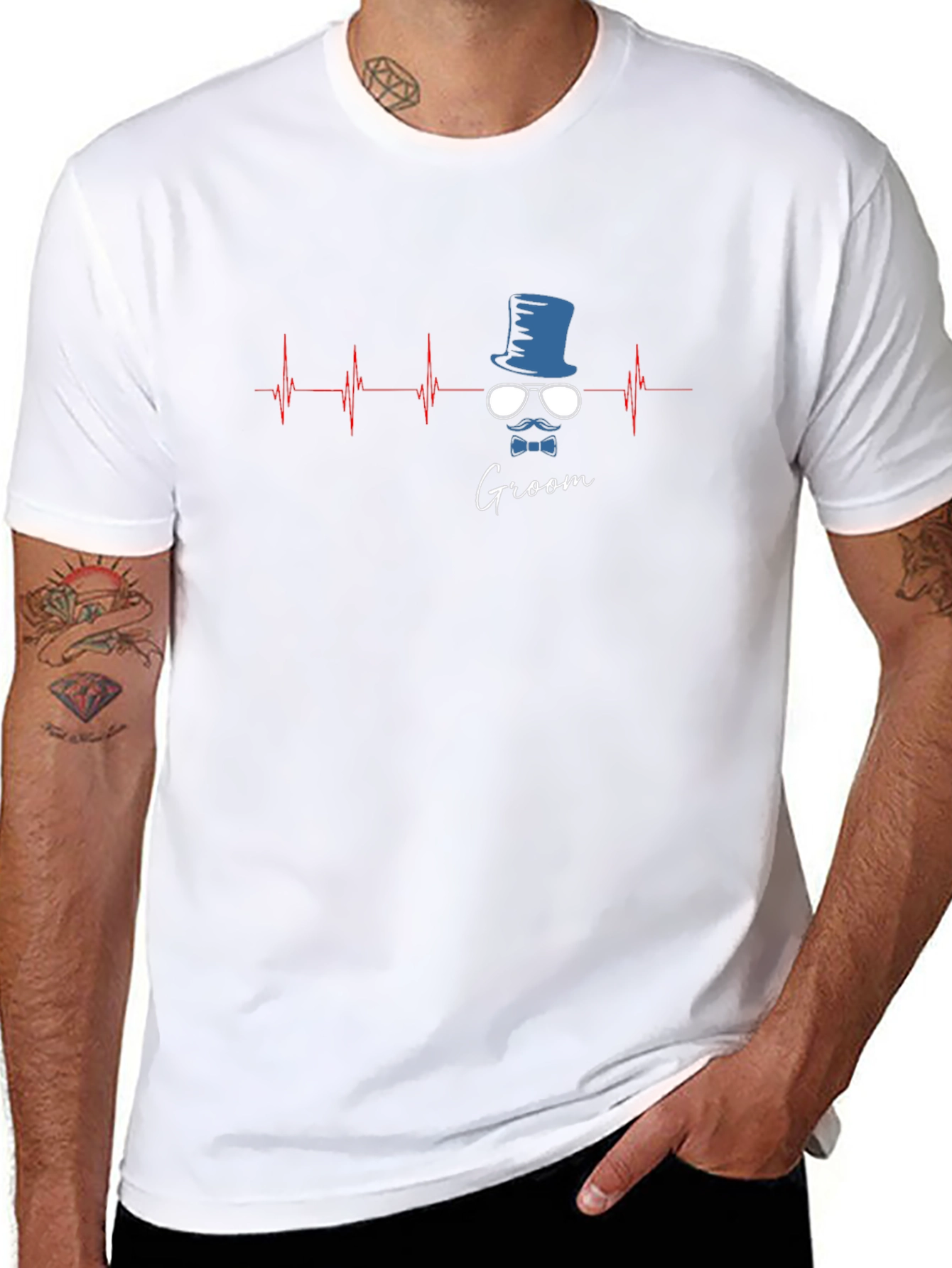 Groom Heartbeat Graphic T-Shirt